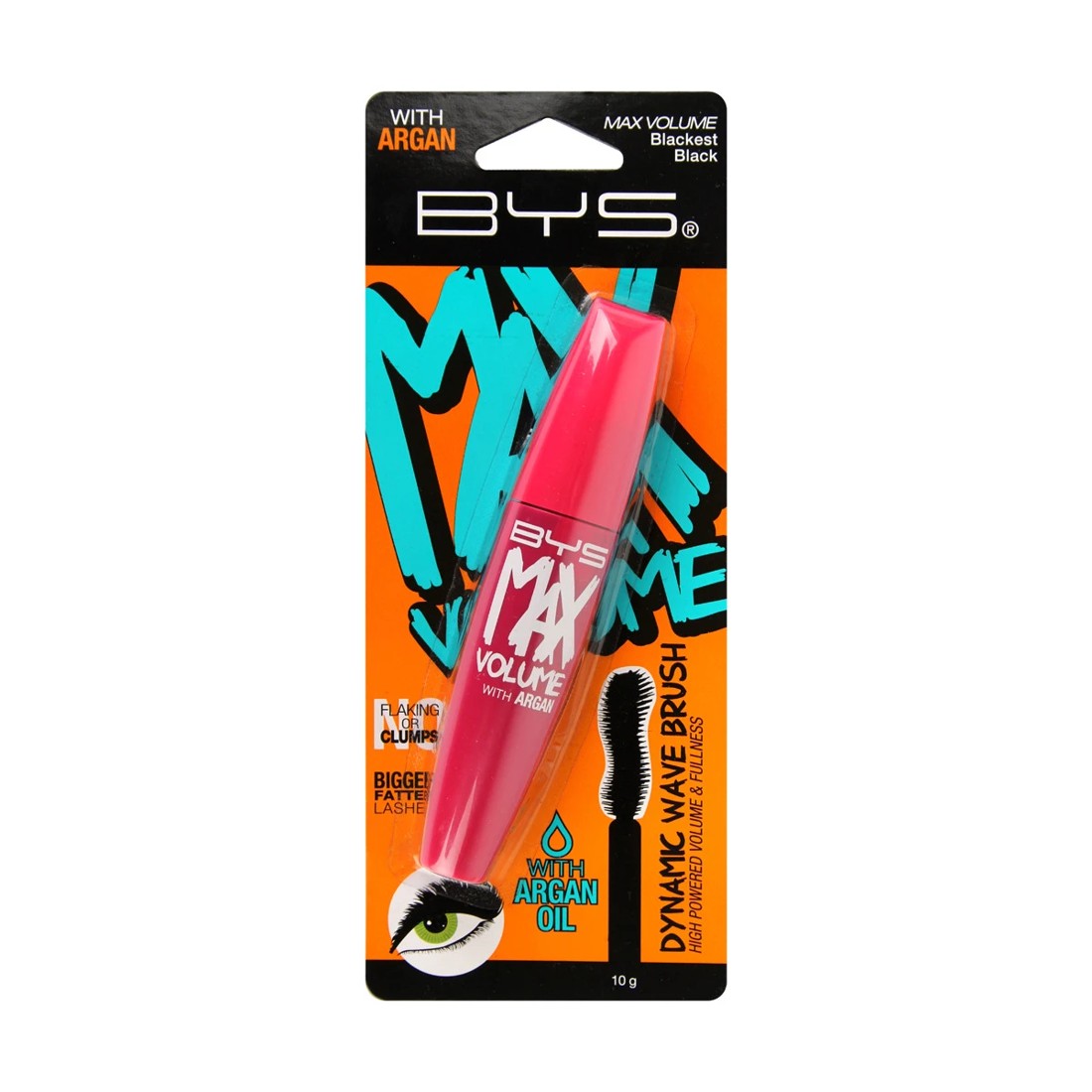 1 BYS Max Volume Mascara - 10g, Blackest Black, 1 of 1