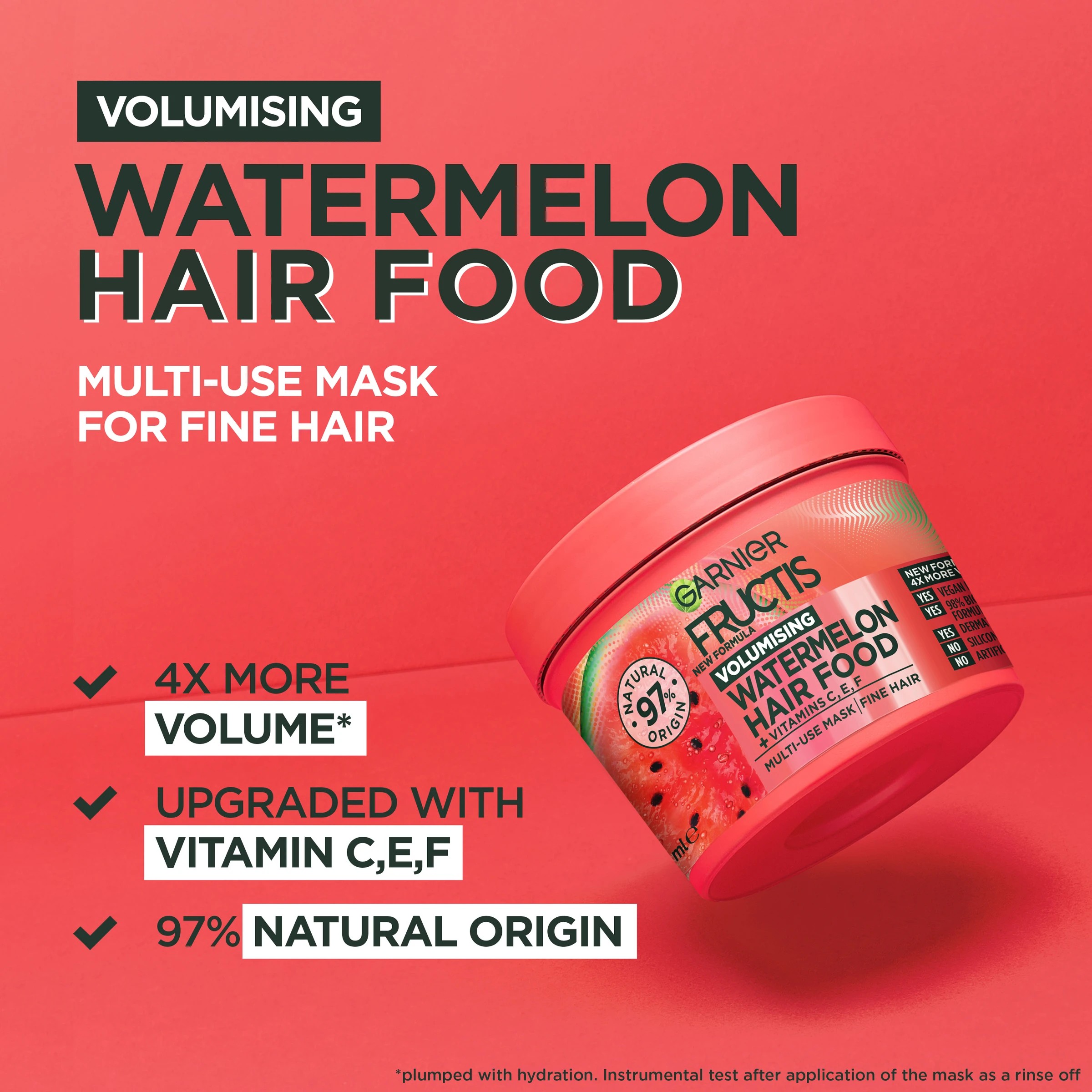 3 Garnier Fructis Hair Food Multi Use Treatment 390ml - Watermelon, 3 of 8