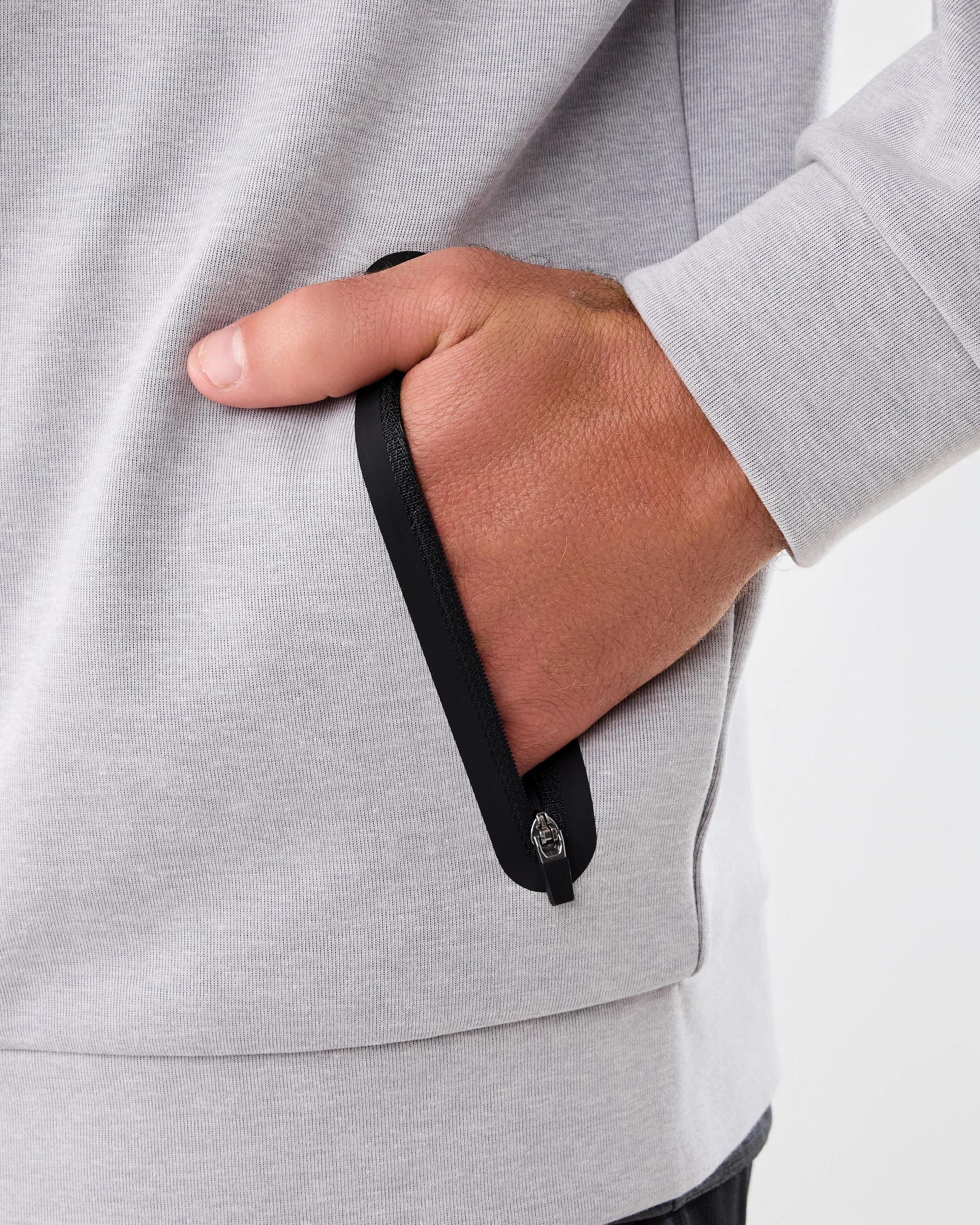 8 Active Mens Sports Tech Hoodie Grey Marle, 8 of 8