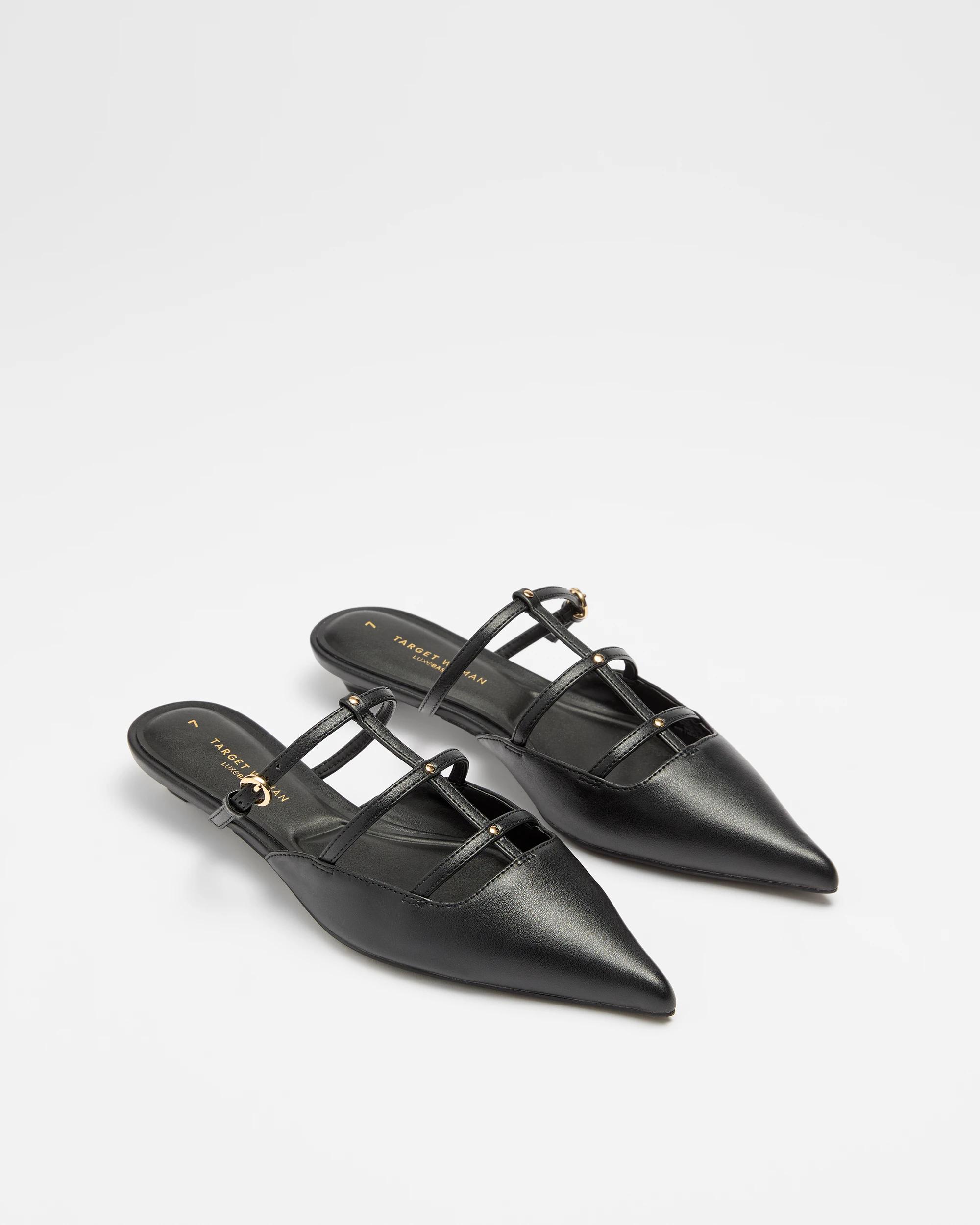 3 Target Womens Caged Stud Flat - Jaimie BLACK, 3 of 3