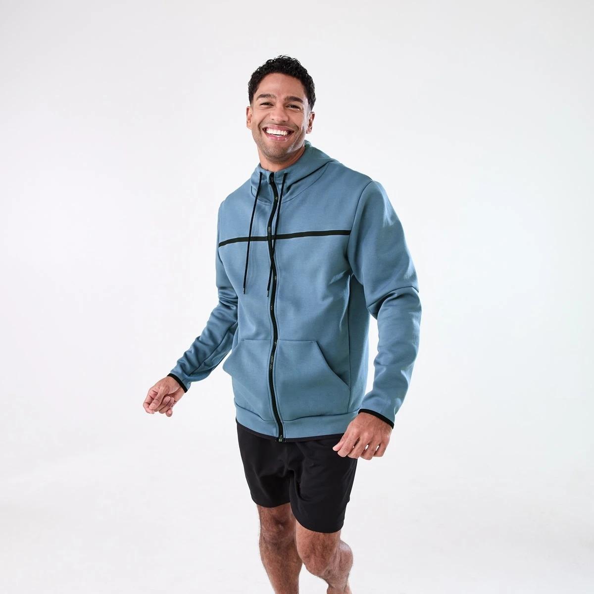 2 Active Mens Sports Hoodie FLINT STONE, 2 of 8