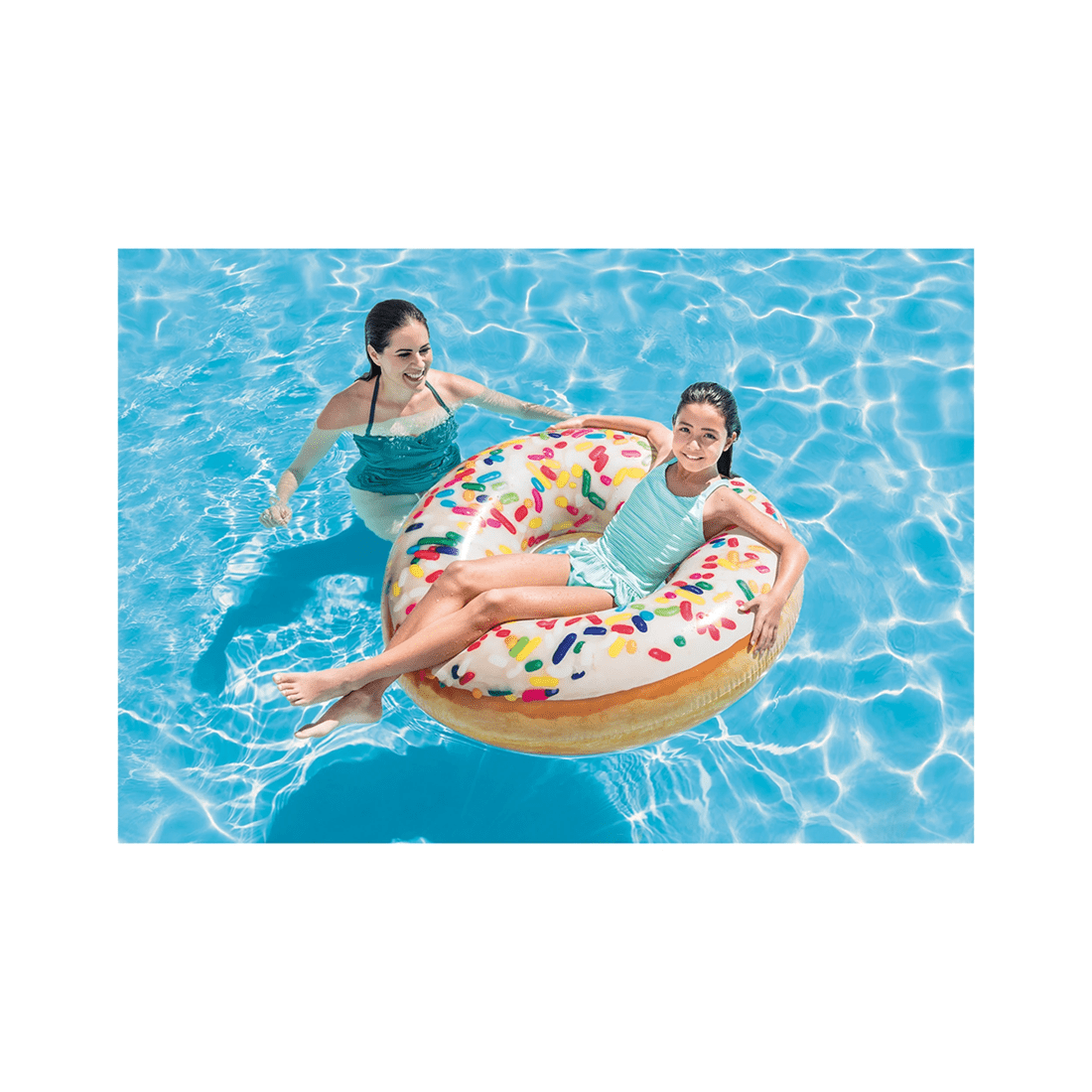 2 Intex Sprinkle 91cm Donut Inflatable Pool Float Tube Adult 14 Plus Age Range - Multi, 2 of 2