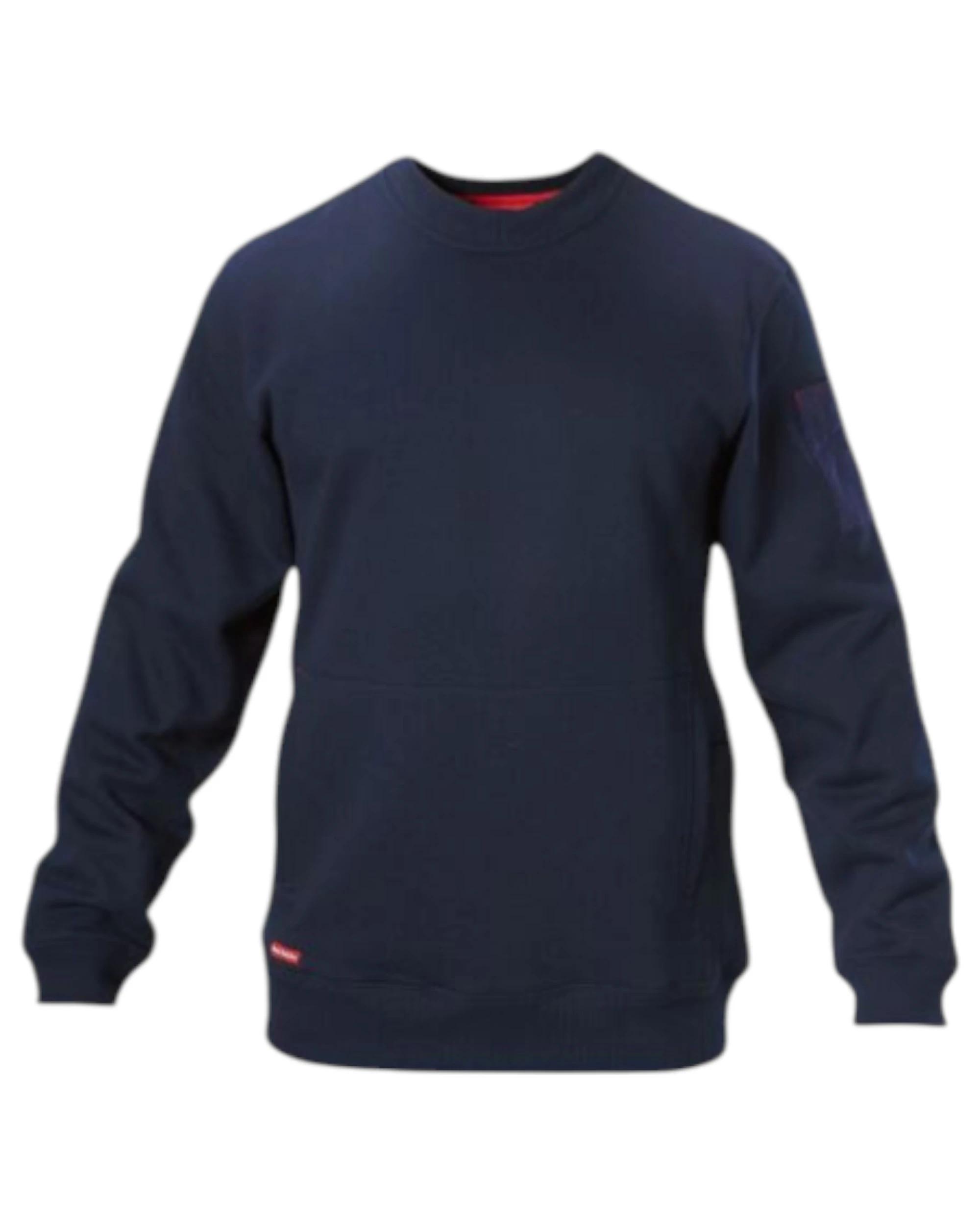 1 Hard Yakka Mens Fleece Crew Jumper Navy NAVY, 1 of 5