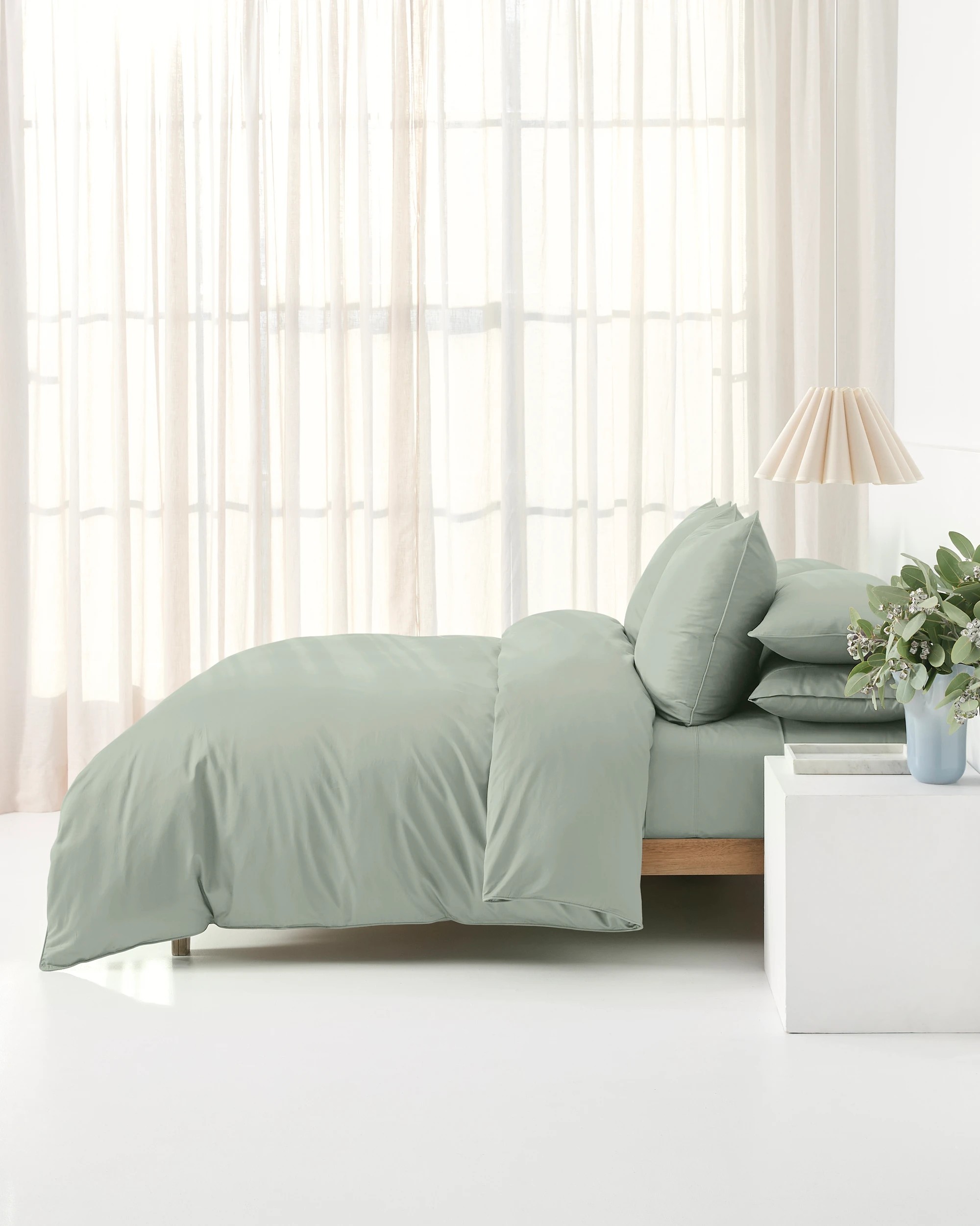 1 Target Luxury Egyptian Cotton Quilt Cover Set - King Bed - Green, 1 of 3