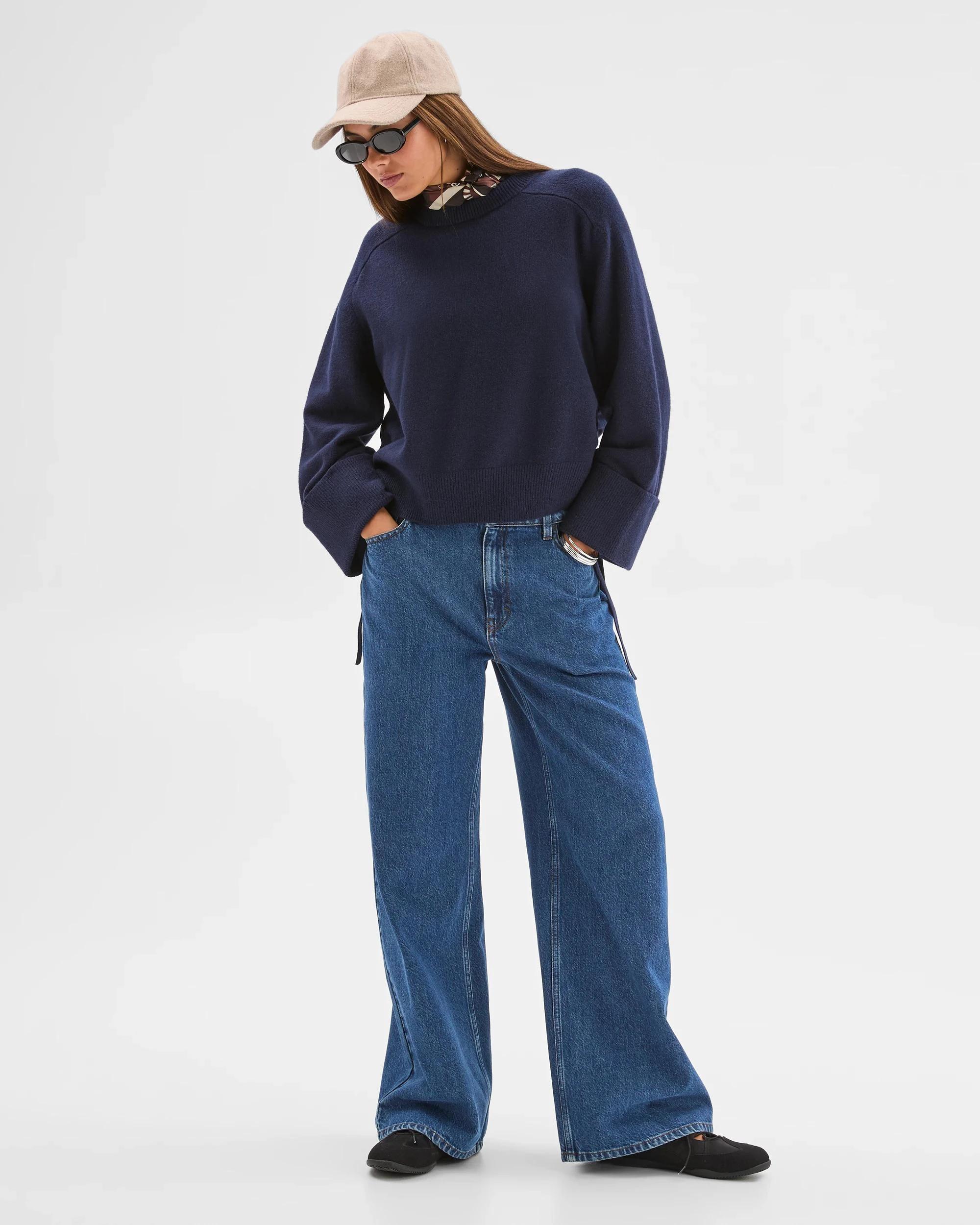 5 Lily Loves Gathered Detail Jumper INK BLUE, 5 of 9