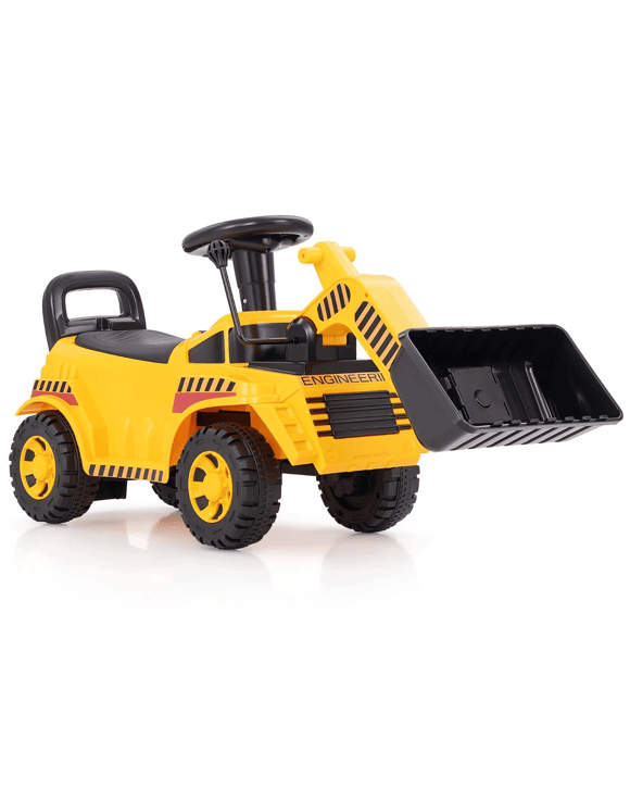 Costway Ride on Digger Toy Foot to Floor Construction Vehicle Car - Yellow