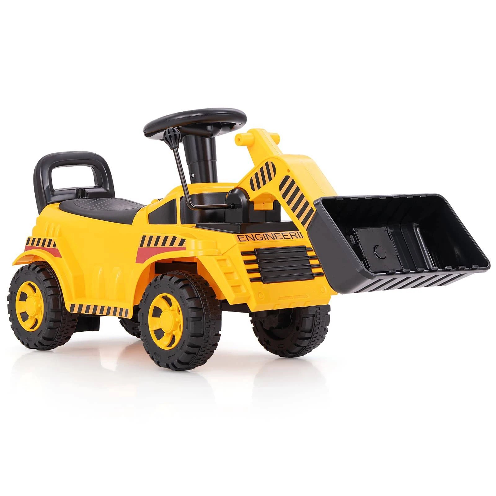 1 Costway Ride on Digger Toy Foot to Floor Construction Vehicle Car - Yellow, 1 of 1