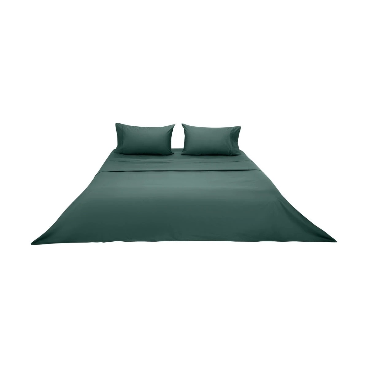 6 250 Thread Count Cotton Rich Sheet Set - King Bed, Teal, 6 of 7