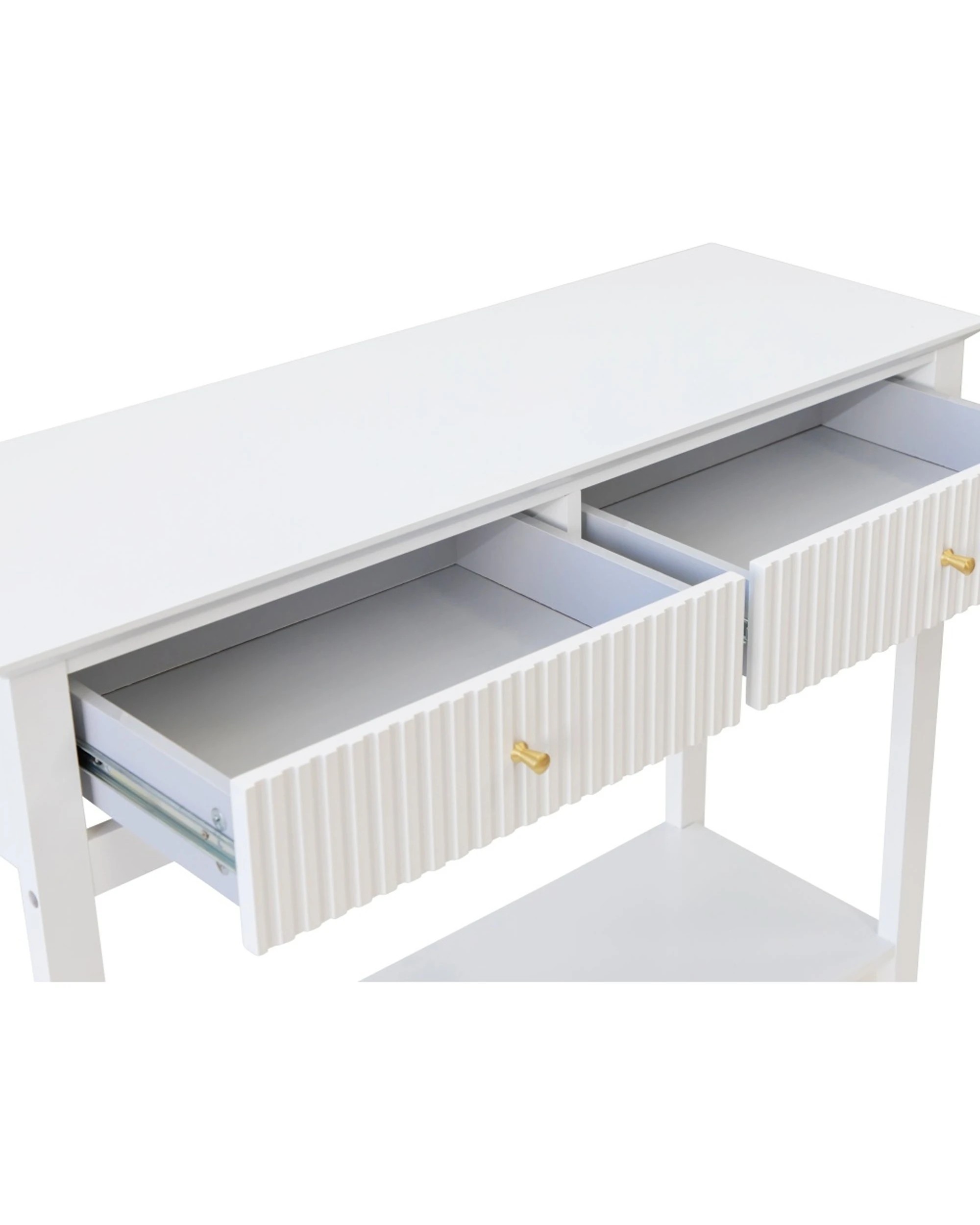 5 Alpine Bay Zara Fluted Console Table 100cm - White, 5 of 9