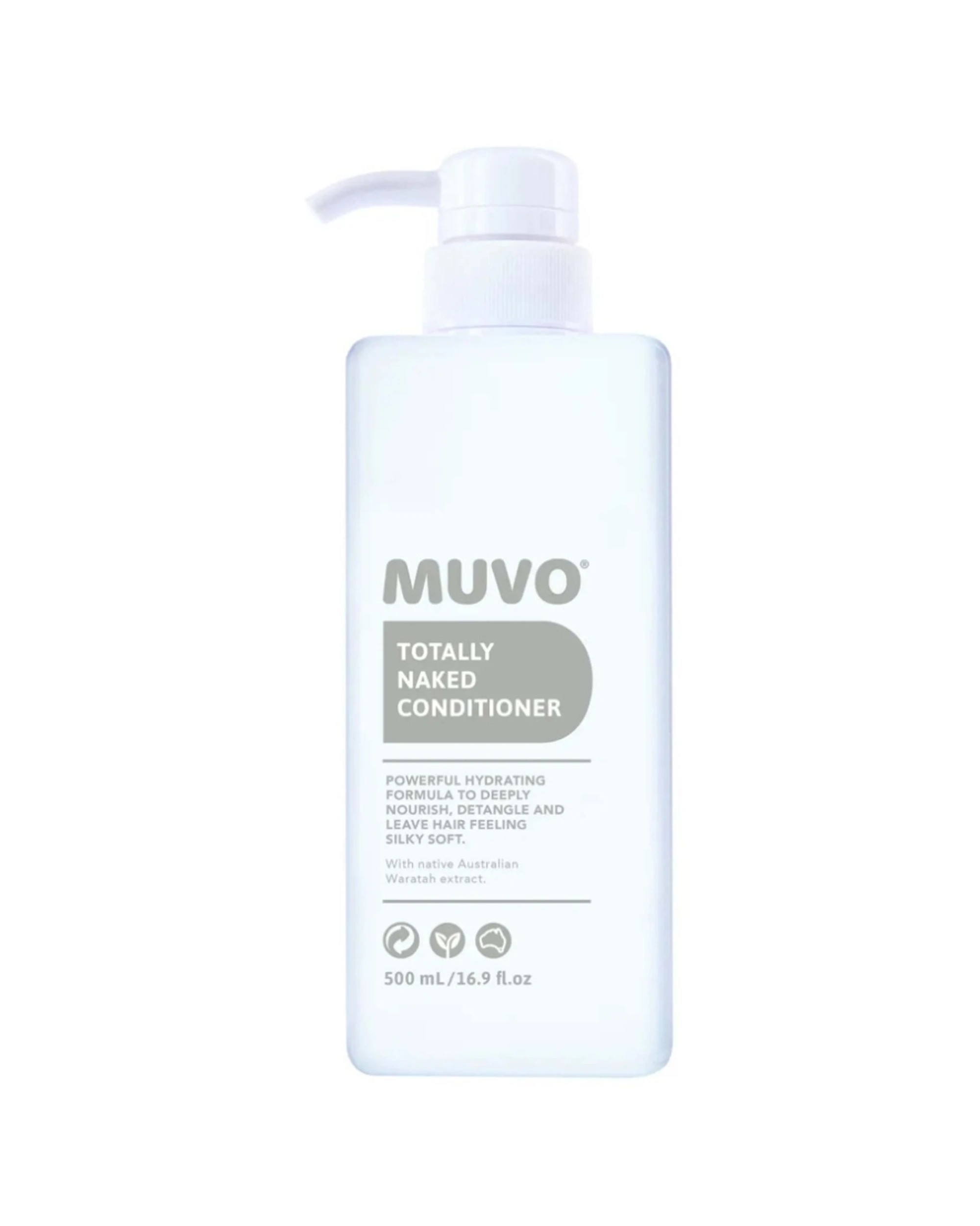 1 Muvo Totally Naked Conditioner Hydrates & Protects Hair From UV Damage 500ml - White, 1 of 1