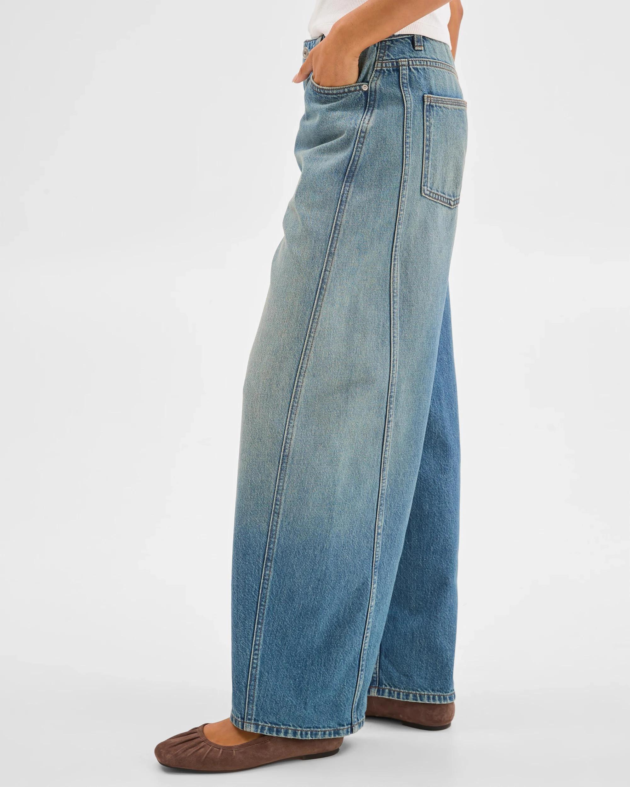 7 Lily Loves Barrel Leg Denim Jeans OKINAWA BLUE, 7 of 8