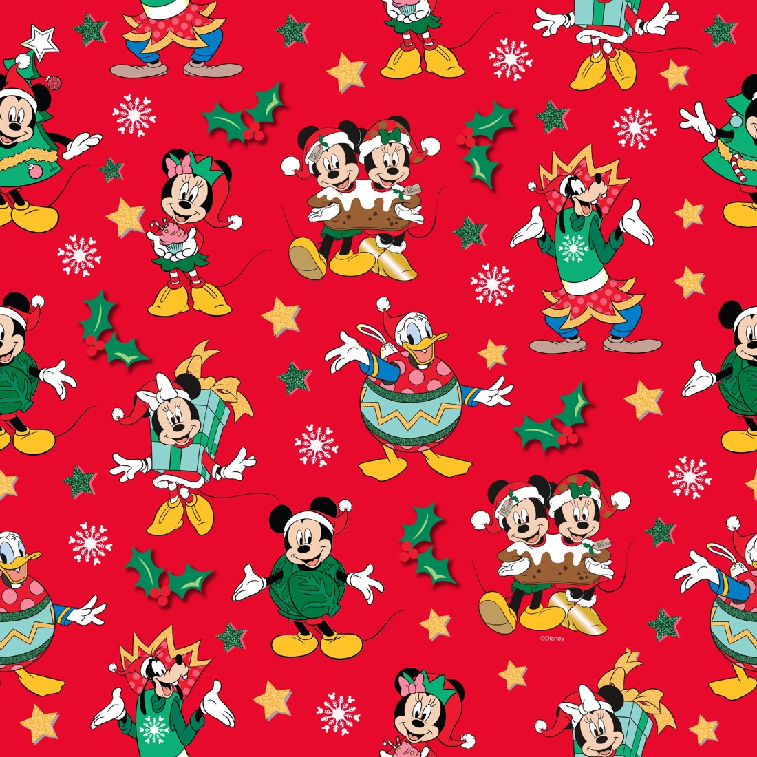 3 Hallmark Christmas Gift Wrapping Paper - Mickey and Friends, 3 of 3