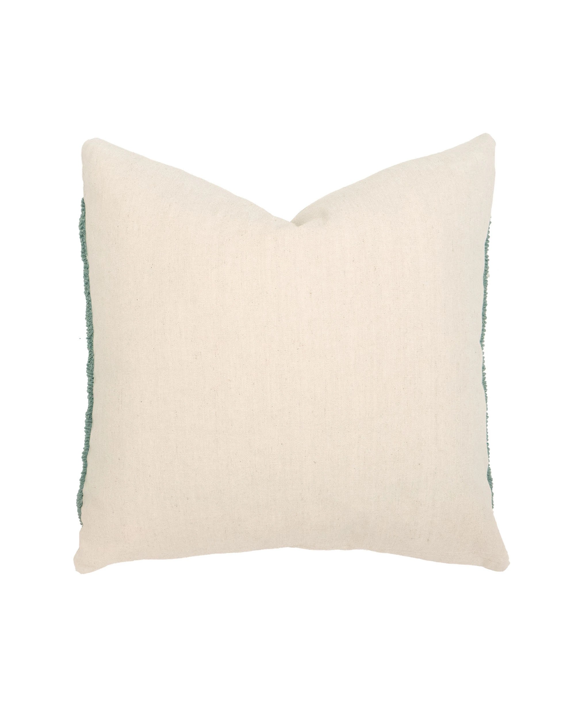 4 Bambury Florian Looped Embroidery Square Cushion Eucalyptus - Green, 4 of 5