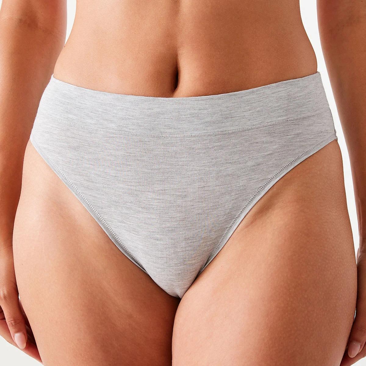 4 3 Pack Bamboo Blend Hi-Cut Briefs SMOKY GREEN, SILVER MARLE, SHADOW NAVY, 4 of 8