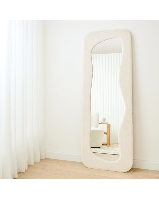 Curved Boucle Floor Mirror - 170cm x 