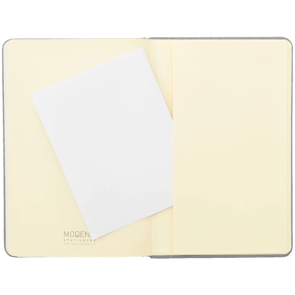 5 Modena A5 Linen Plain Notebook Grey, 5 of 5