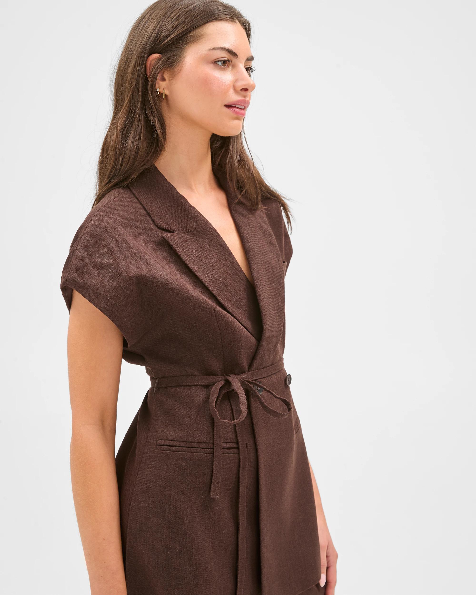 3 Target Petites Tailored Vest COFFEE BEAN, 3 of 7