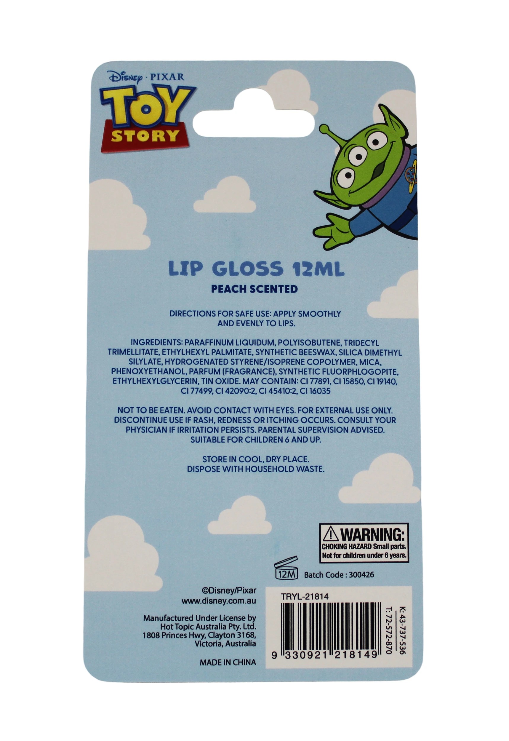 2 Disney Pixar Toy Story Lip Gloss Keychain 12ml - Peach Scented, 2 of 4