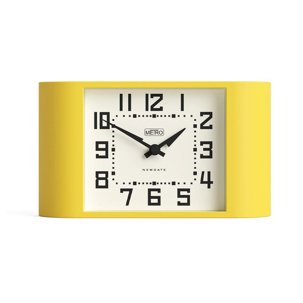 1 Newgate Mini Metro Mantel Clock-Yellow - Yellow, 1 of 4