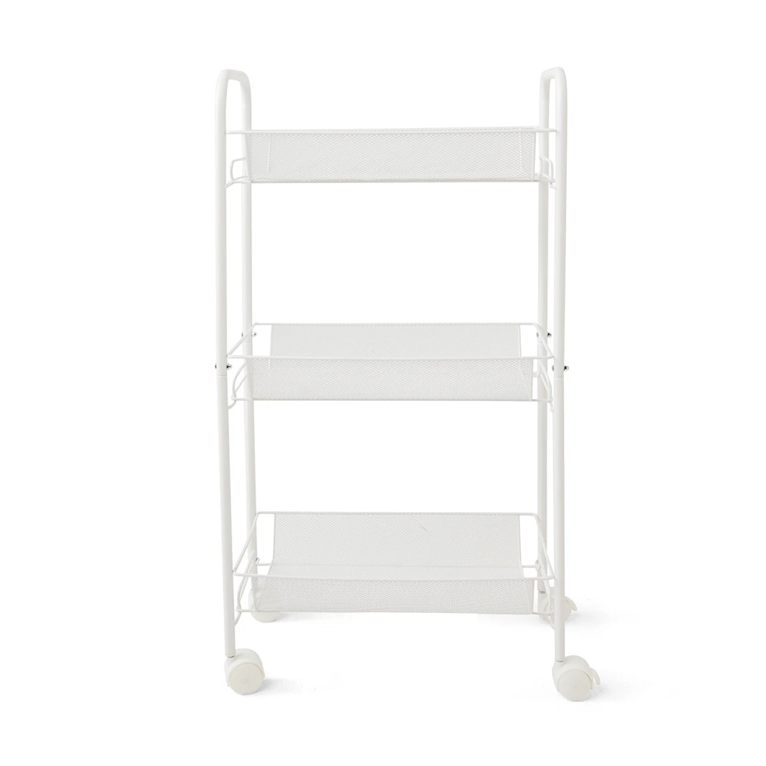 3 Slim Line Metal Trolley - White, 3 of 8