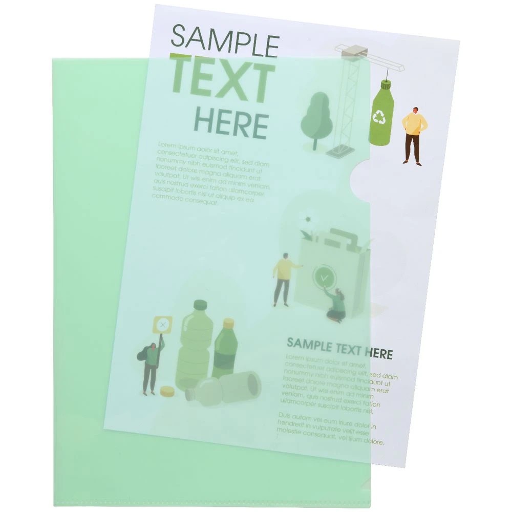 2 J.Burrows Recycled Letter File Single A4 Green, 2 of 2