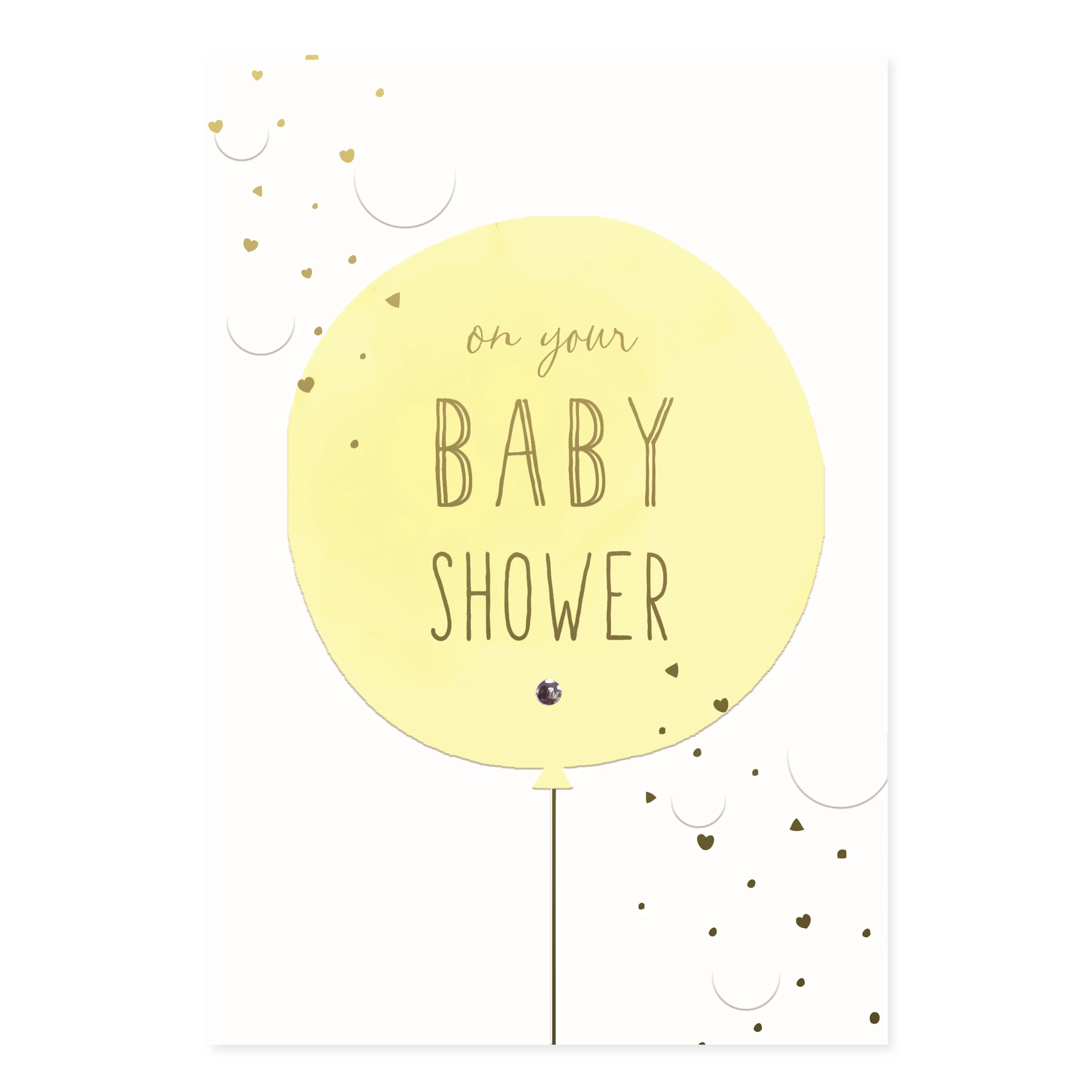 3 Hallmark Baby Shower Card - Yellow Balloon, 3 of 3
