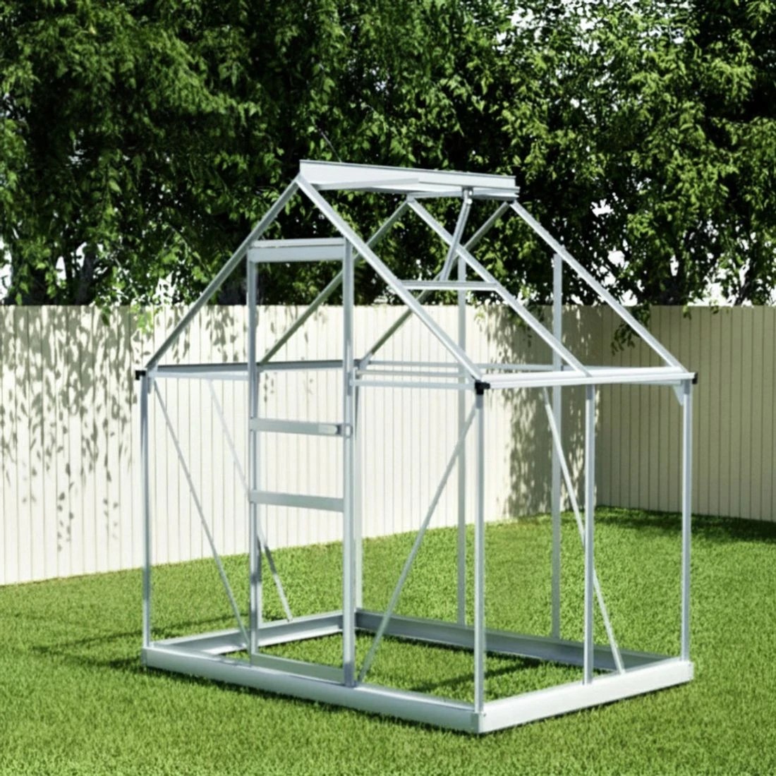 5 Green Fingers Greenhouse Aluminium Polycarbonate Premium Garden Storage Shed - Clear, 5 of 6