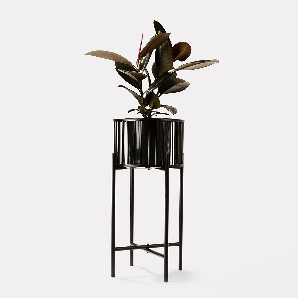 4 Slatted Pot Holder with Stand, 4 of 5