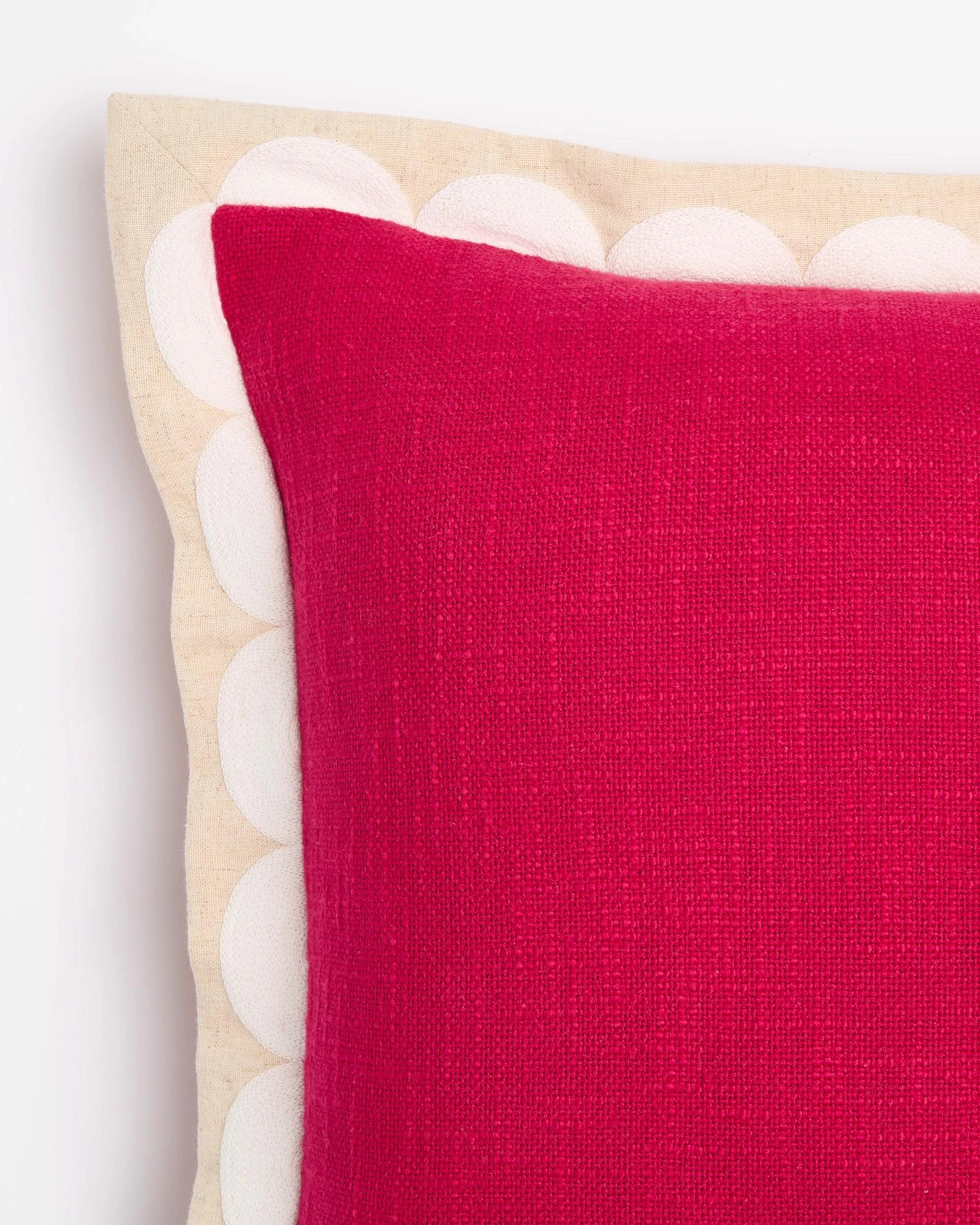 2 Target Sylvie Scallop Embroidered Cushion - Pink, 2 of 5