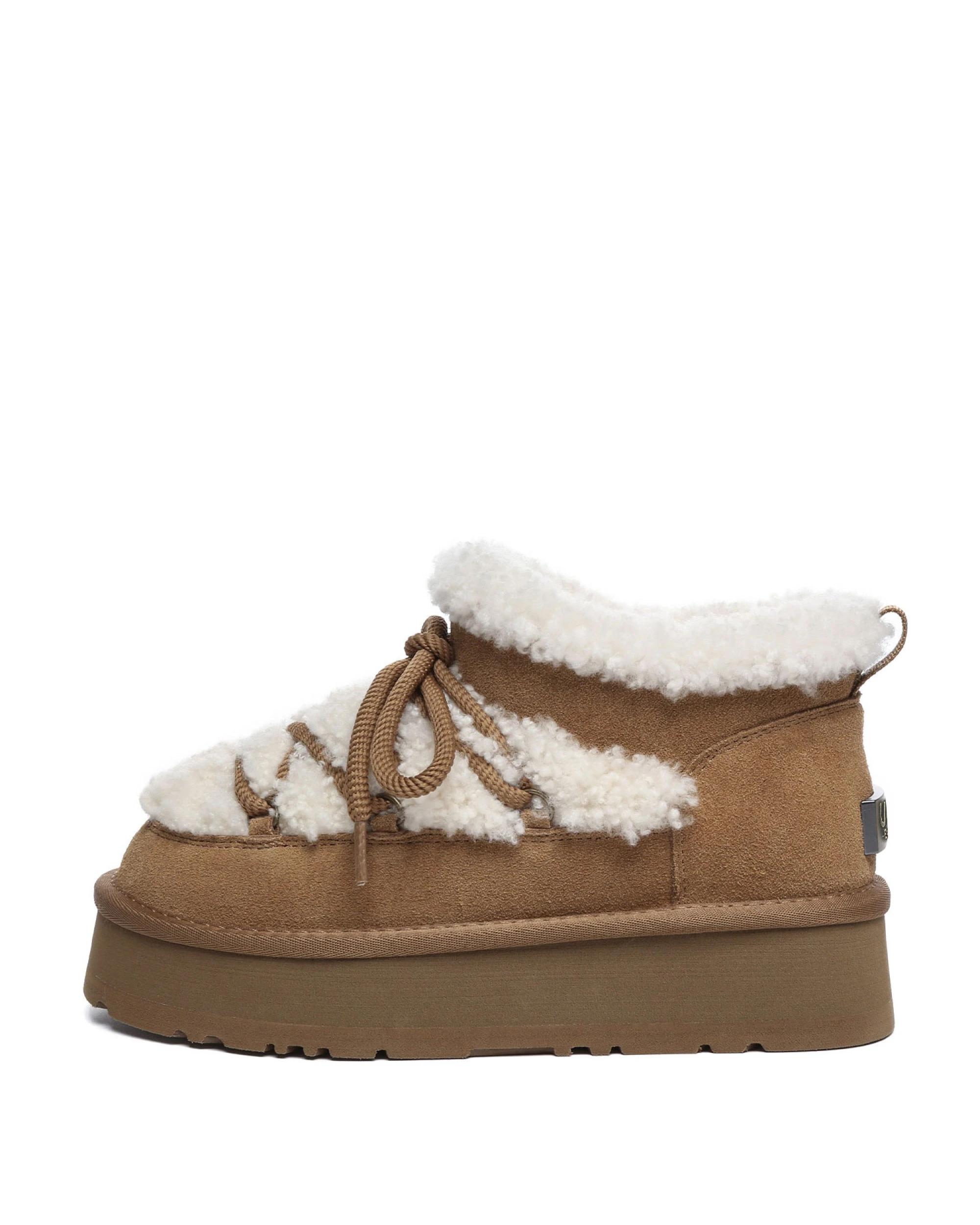 4 Everau Mini Carmen Platform Boots CHESTNUT, 4 of 5