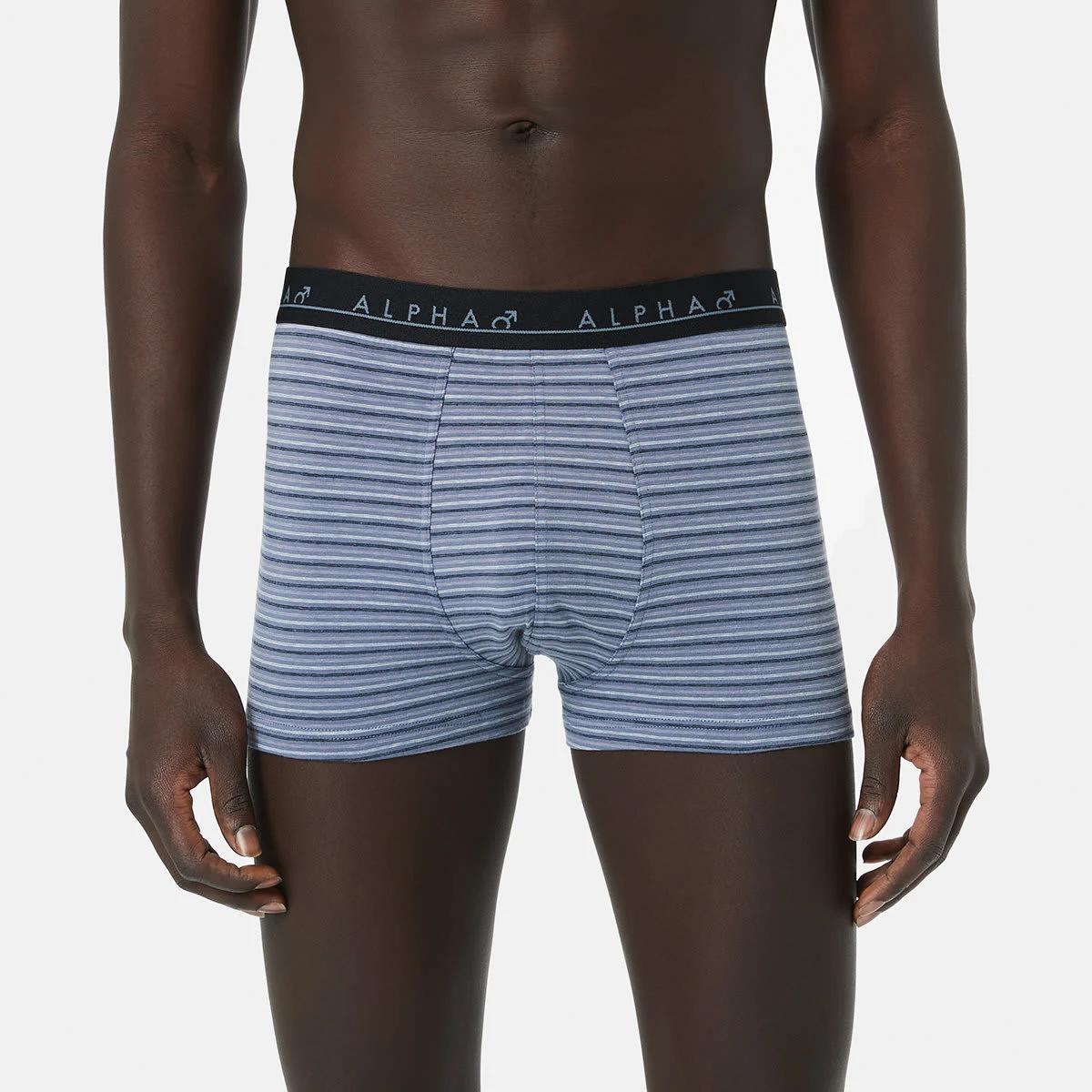 4 5 Pack Stripe and Plain Trunks BLACK BLUE GREY MULTI, 4 of 10