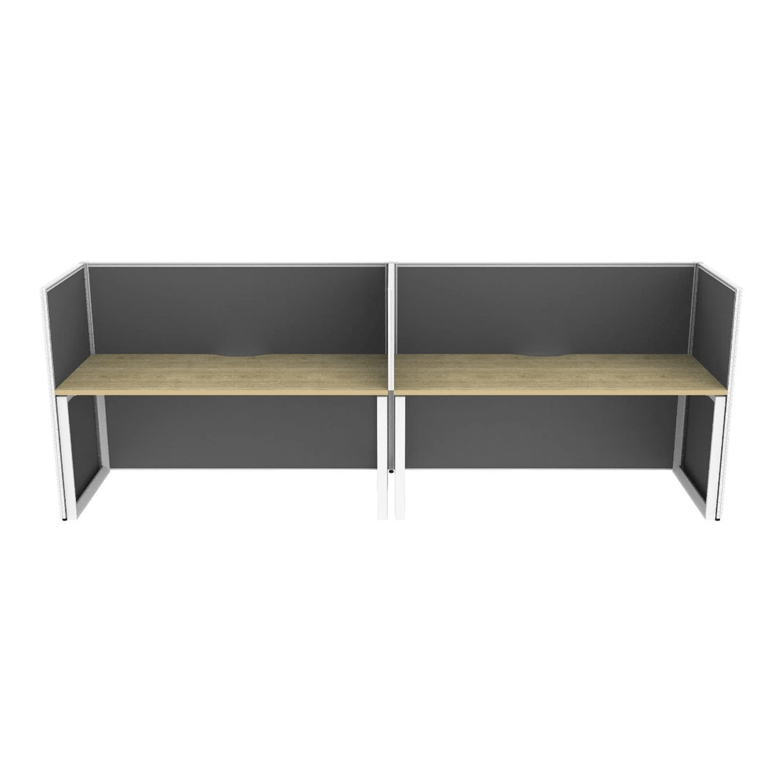 2 Stilford S2 Side by Side Desks 1800x750 with Screens, 2 of 8