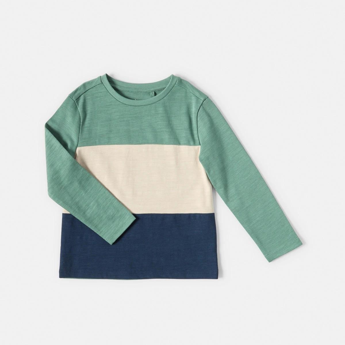 7 Long Sleeve Panel T-shirt Pine Green, 7 of 8