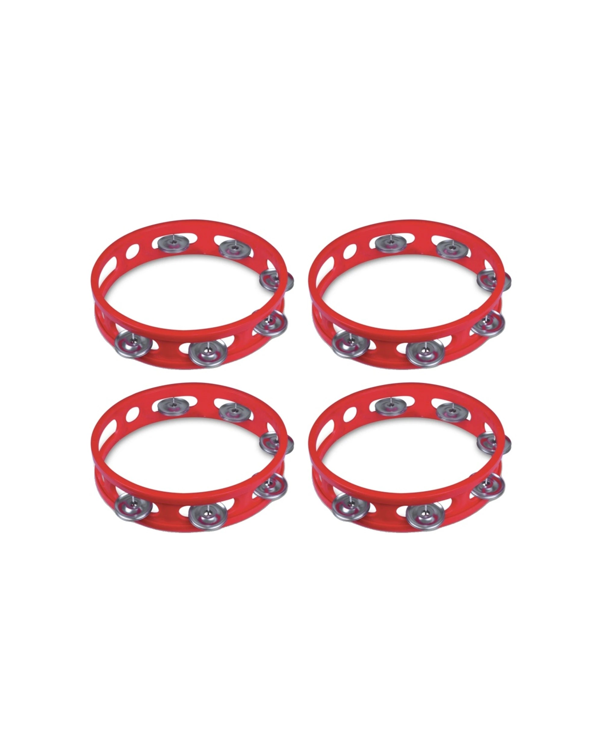 1 Bontempi 4PK Tambourine With Metal Cymbals Music Instrument Pack Metal Cymbals Set - Red, 1 of 4