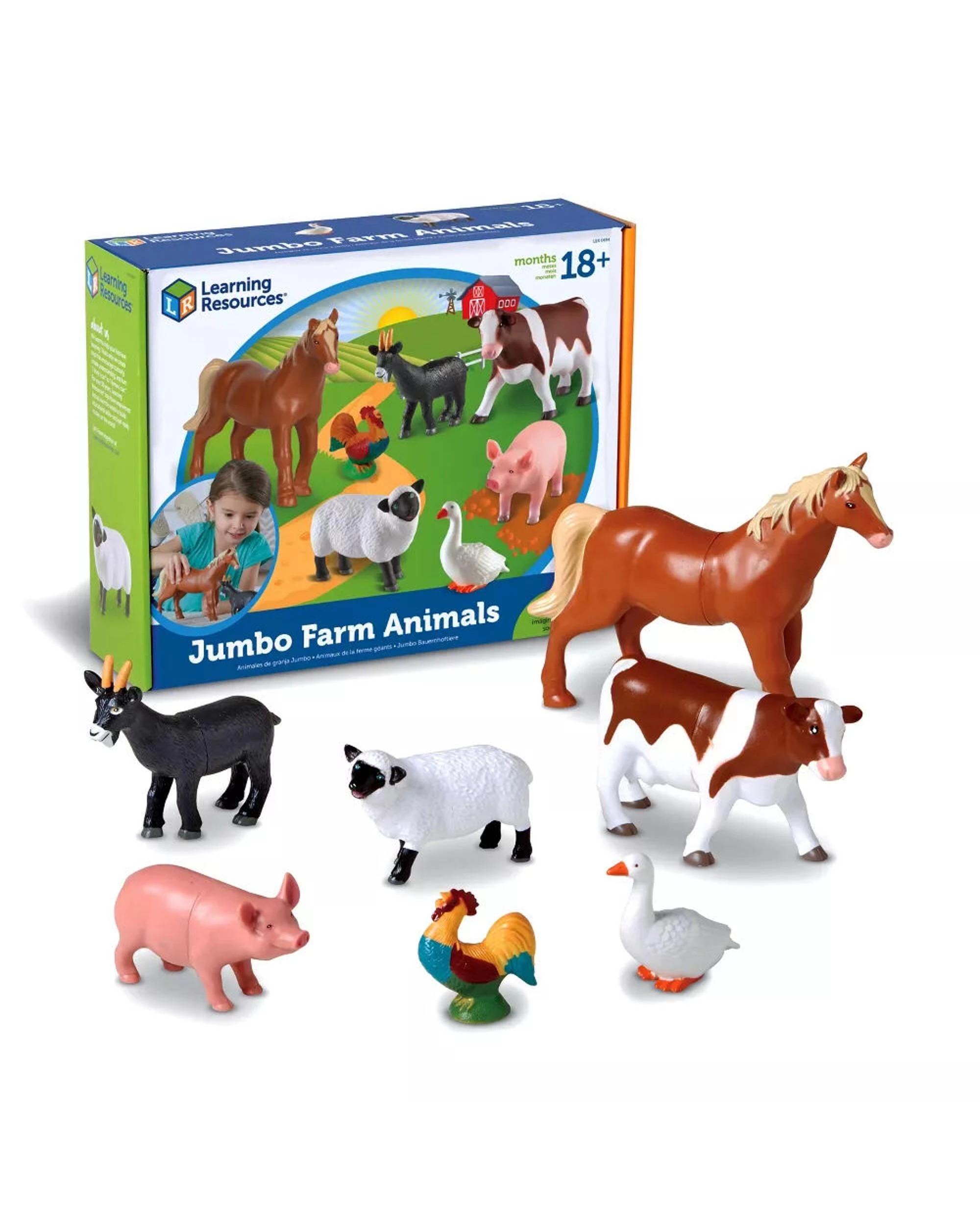 1 Learning Resources Jumbo Farm Animals Set of 7, 1 of 3