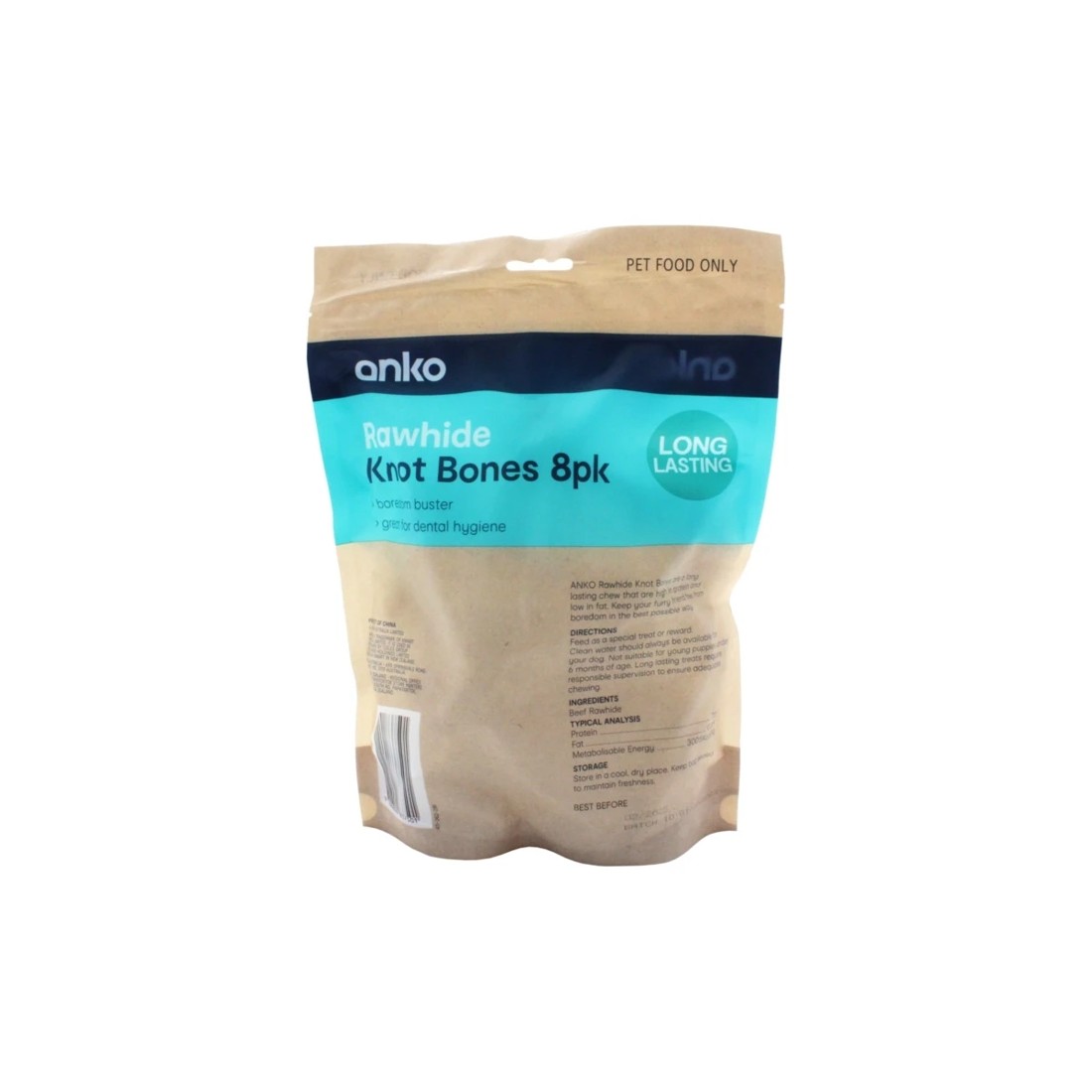 2 Pet Treat Rawhide Knot Bones 8 Pack, 2 of 2