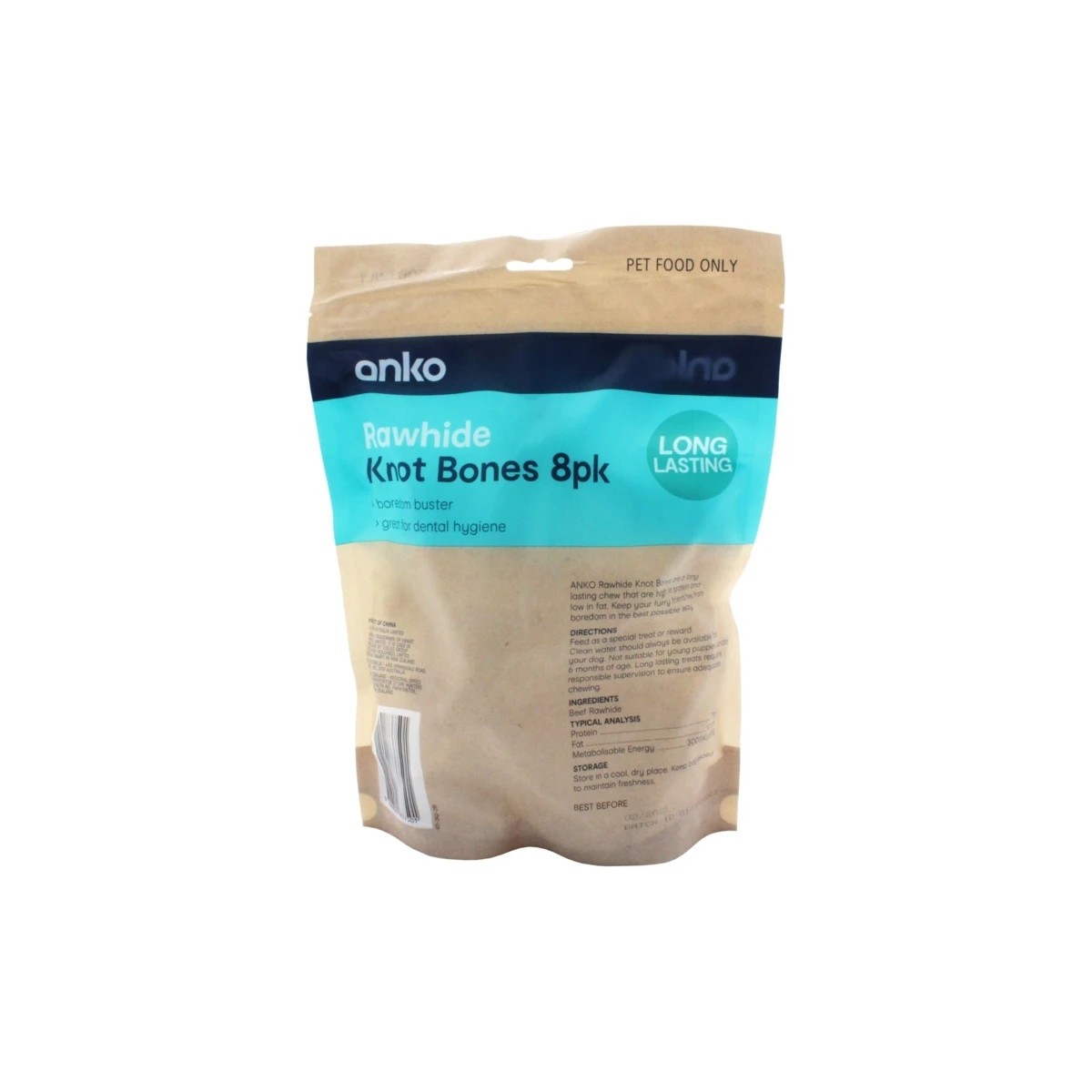 2 Pet Treat Rawhide Knot Bones 8 Pack, 2 of 2