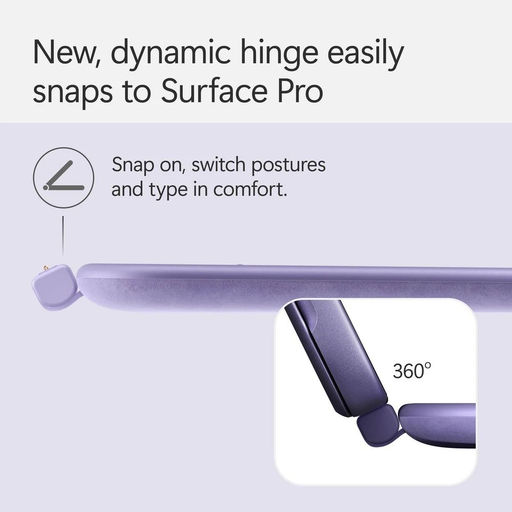 6 Microsoft Surface Pro 12-inch Keyboard with Slim Pen Violet, 6 of 10