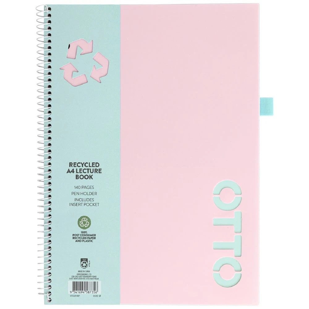 1 Otto A4 Lecture Book 140 Pages Pink, 1 of 5