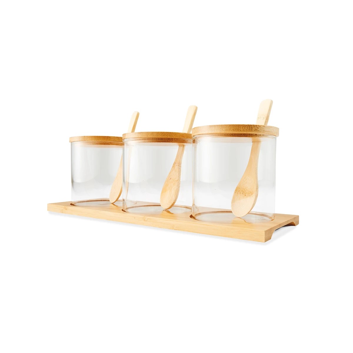 2 Set of 3 Glass Jars with Tray, 2 of 10