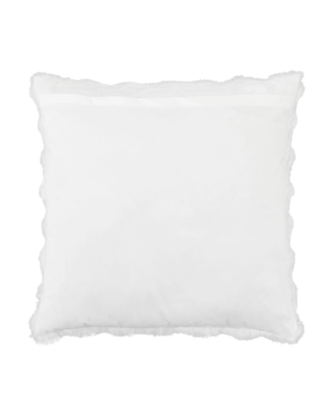 3 60cm Wave Faux Fur Cushion - White, 3 of 4