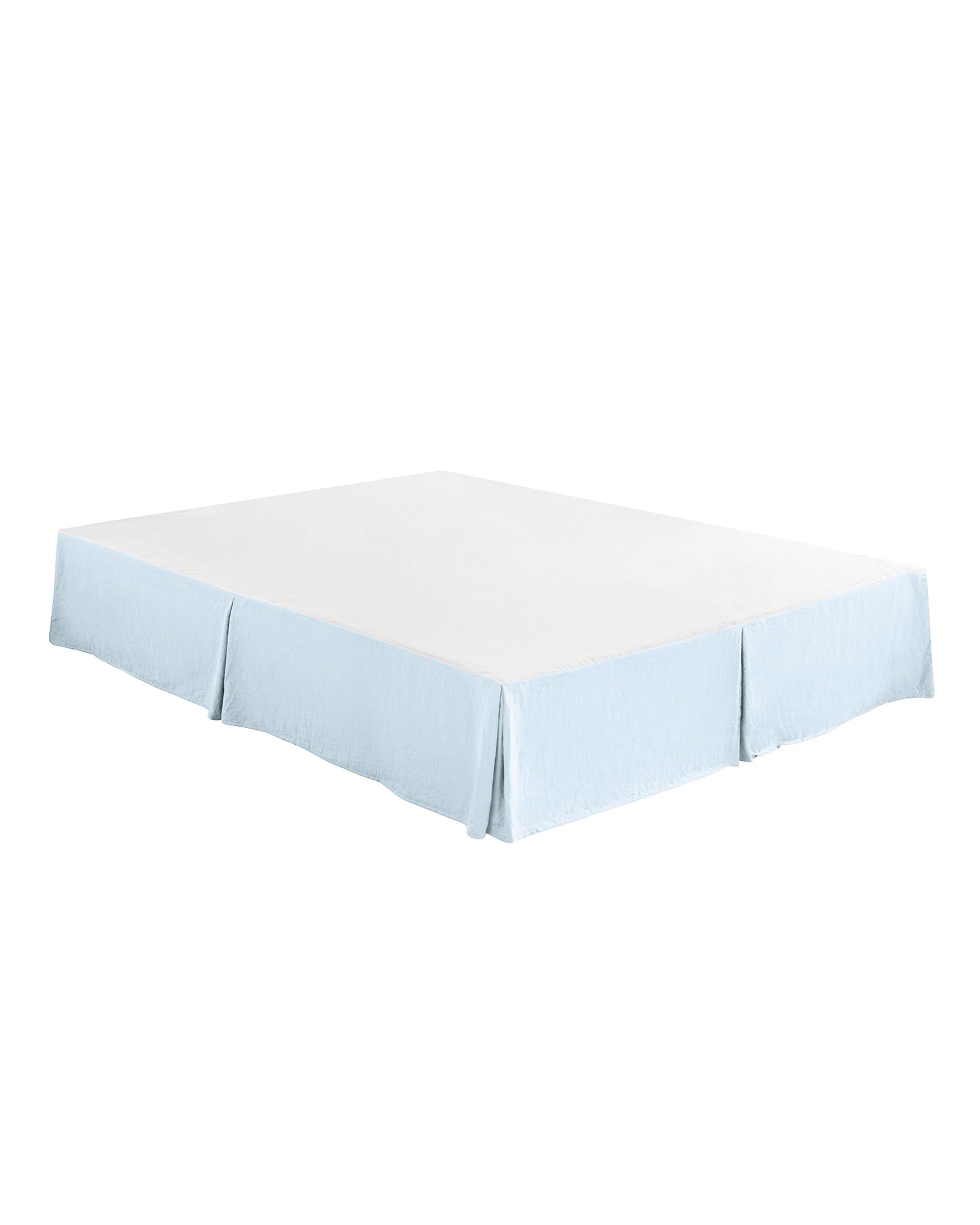 9 Dreamaker Superfine Washed Microfibre Pleated Valance - Double Bed - Ice Blue, 9 of 9