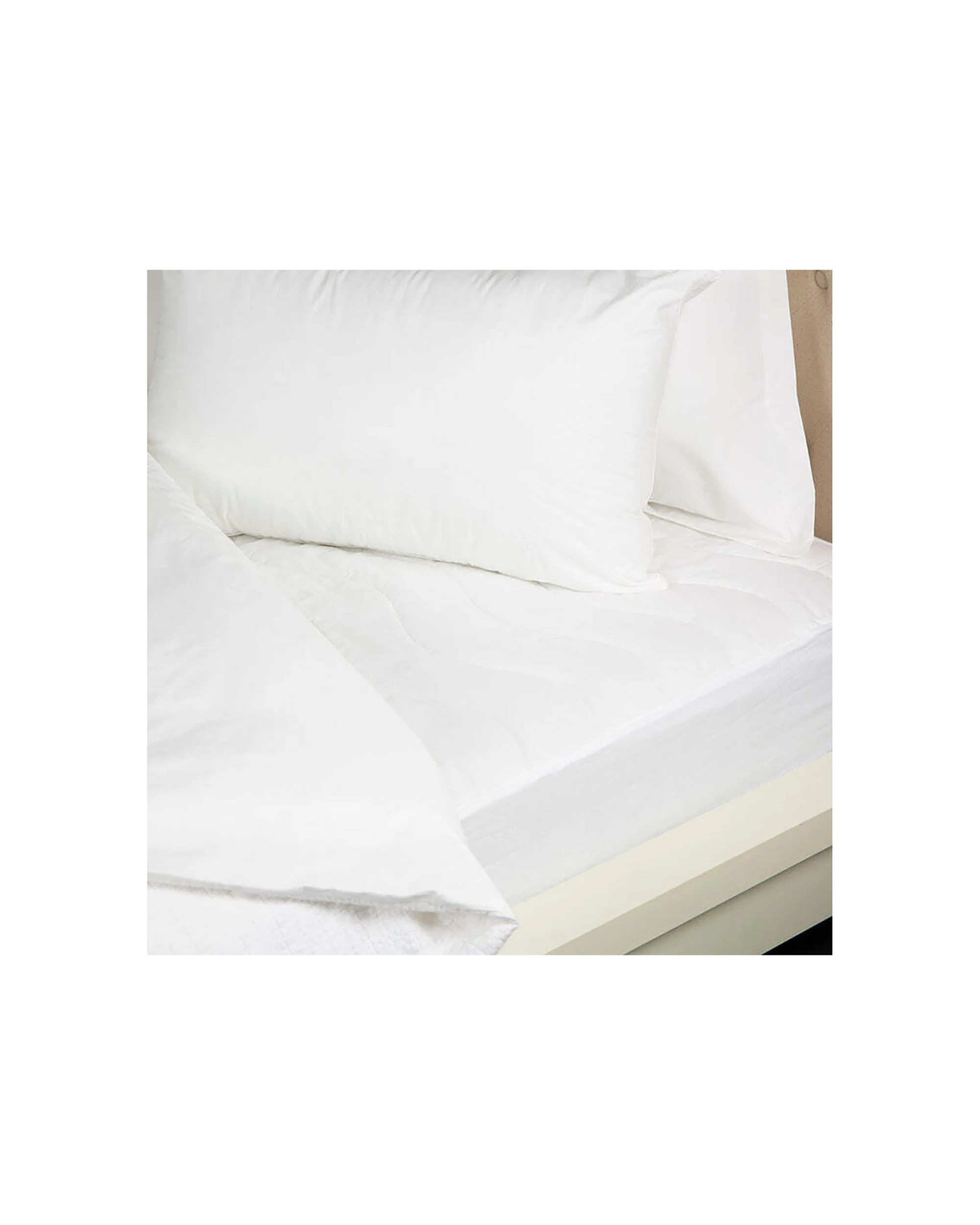 2 Tontine Comfortech Quilted Waterproof Mattress Protector King Bed 183x203cm
 - White, 2 of 3