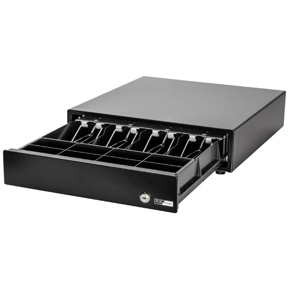 1 POS-mate Cash Drawer Push to Open Classic Black, 1 of 6