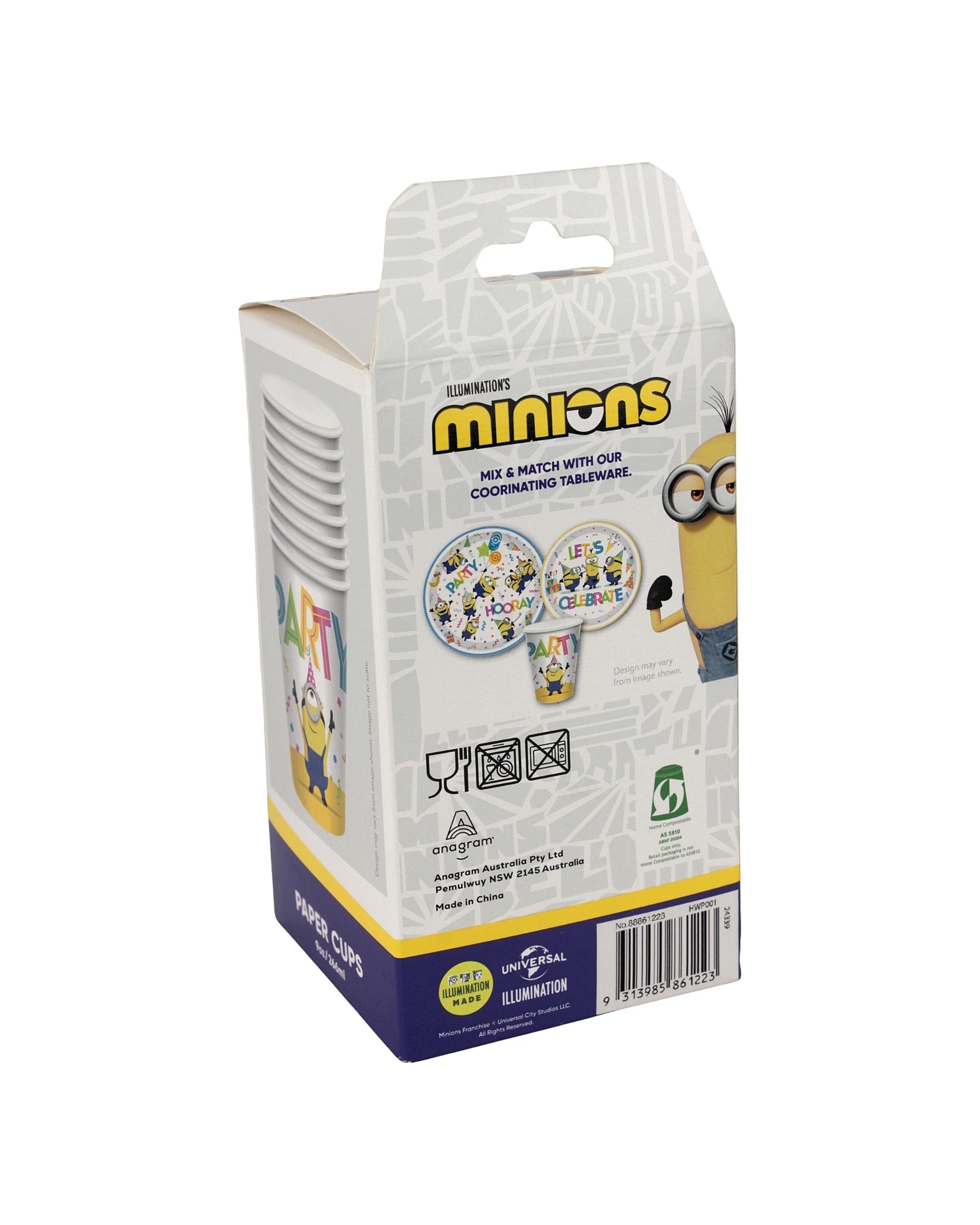 3 Anagram Minions Paper Party Cups Pack of 8Multi - Multi, 3 of 3