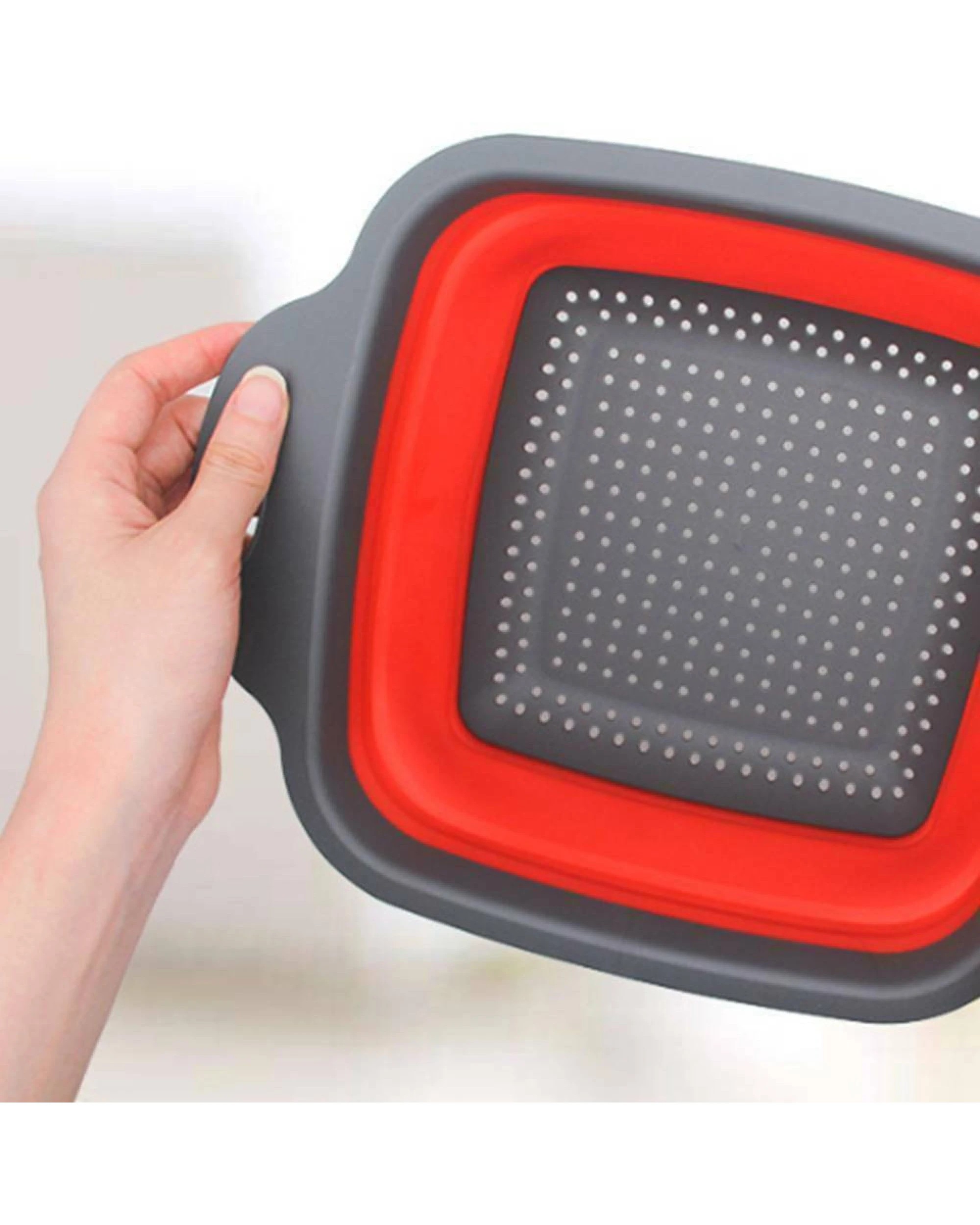 2 BR Home Collapsible Silicone Draining Basket for Kitchen Storage of Fruits and Vegetables, 2 of 8