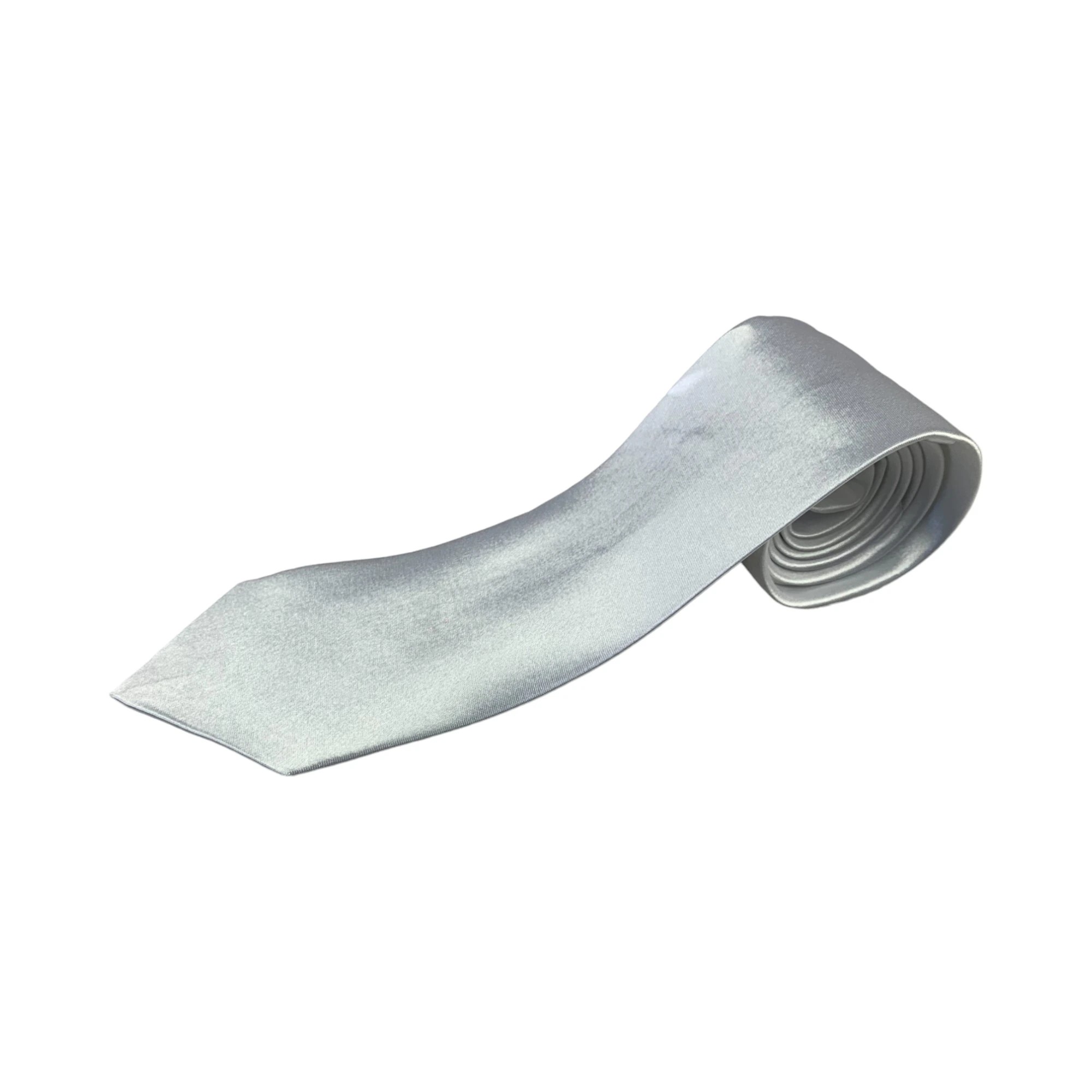 4 Zasel Mens White 8cm Plain Neck Tie - White, 4 of 7