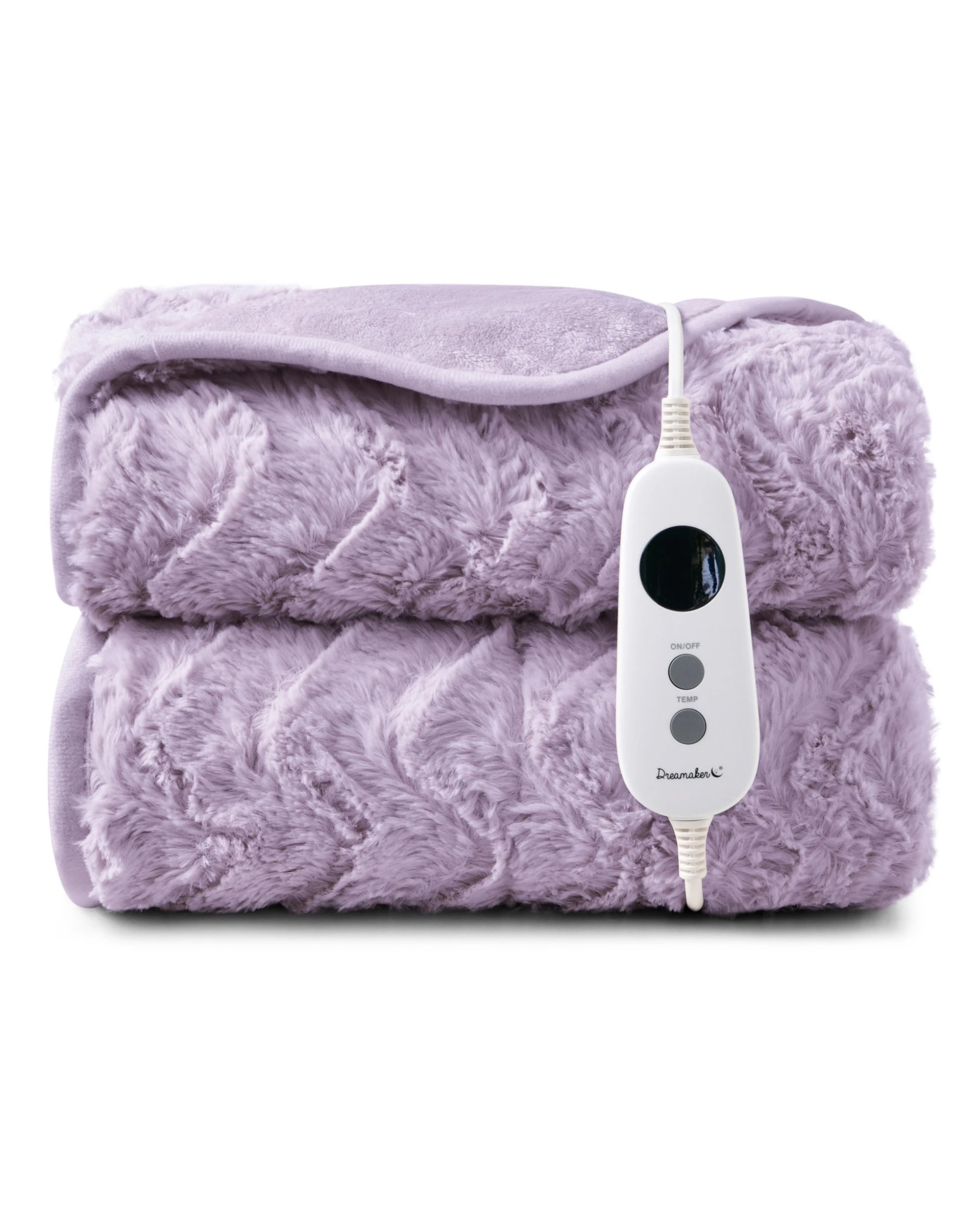 2 Dreamaker Felix 500gsm Faux Fur Heated Throw 180x200cm - Lavender, 2 of 7