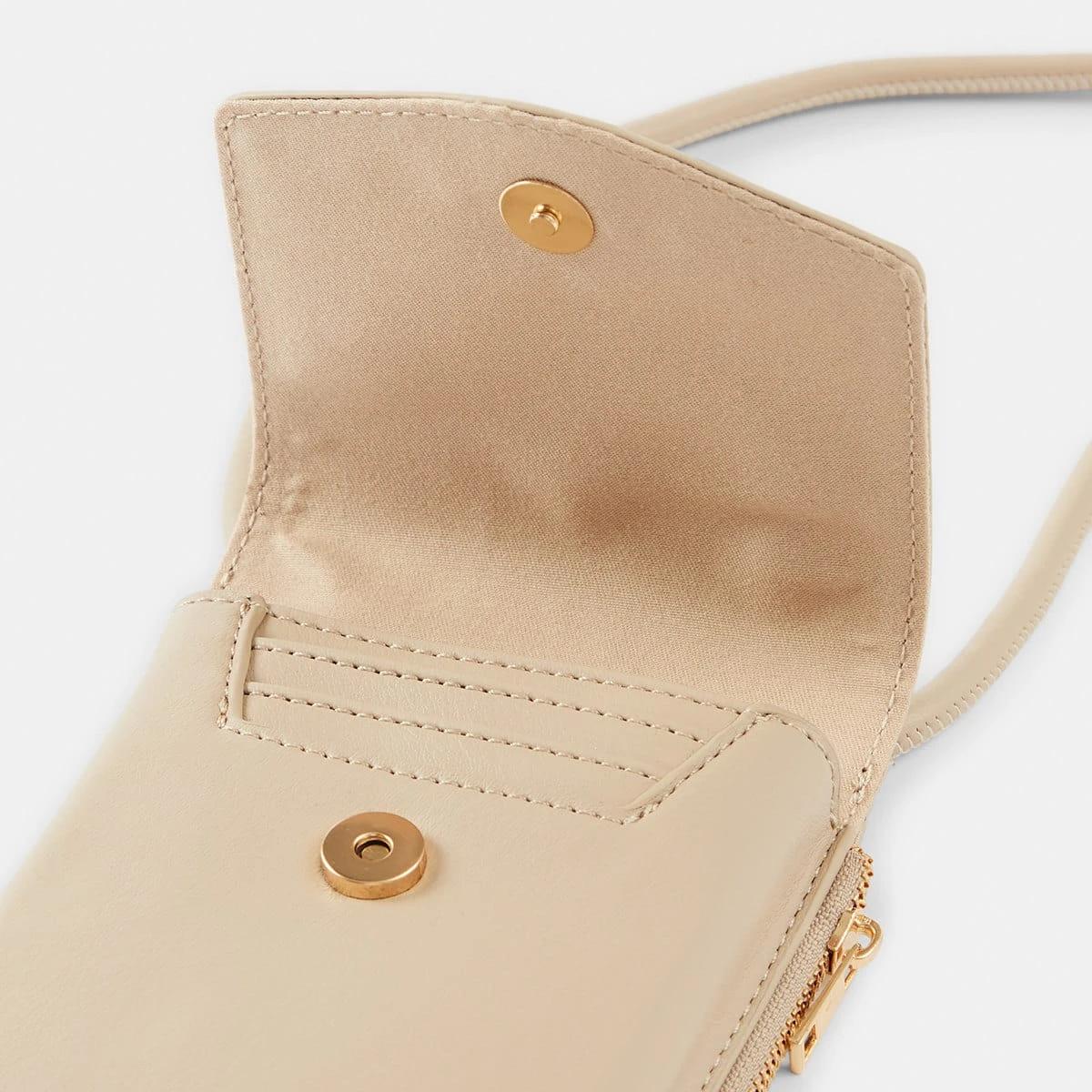 6 Phone Wallet Crossbody Bag Bone Beige, 6 of 7
