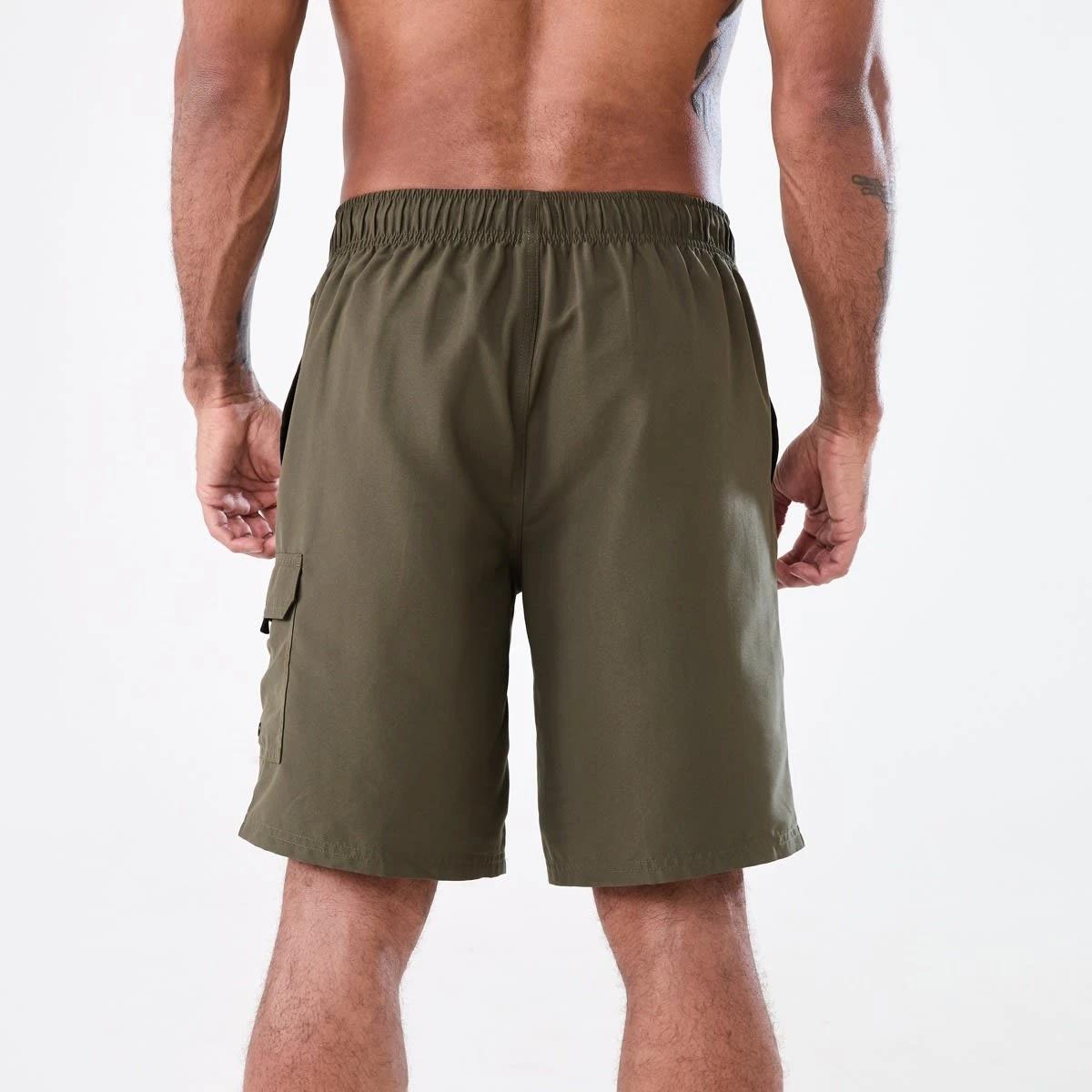 3 Elastic Waist Regular Cargo Boardshorts TUSSOCK GREEN, 3 of 7